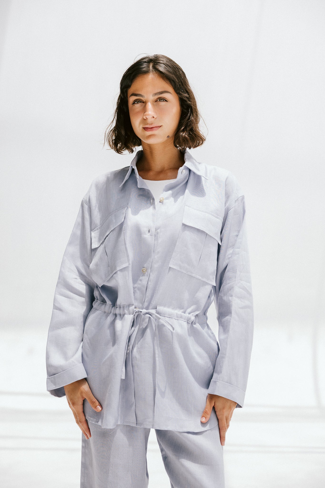 Slow Morning Shirt In Powder blue