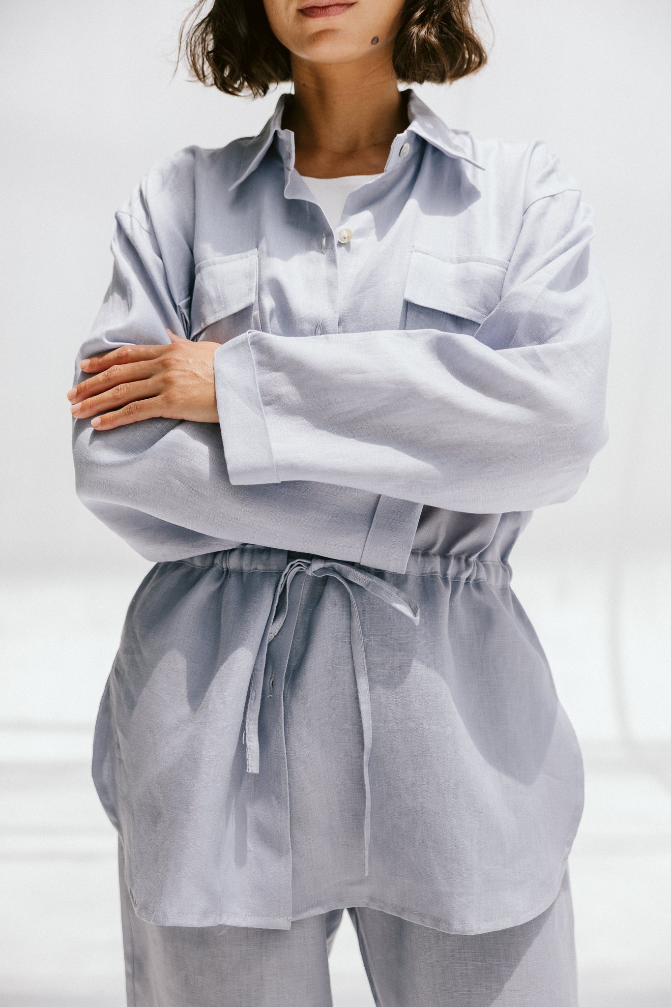 Slow Morning Shirt In Powder blue