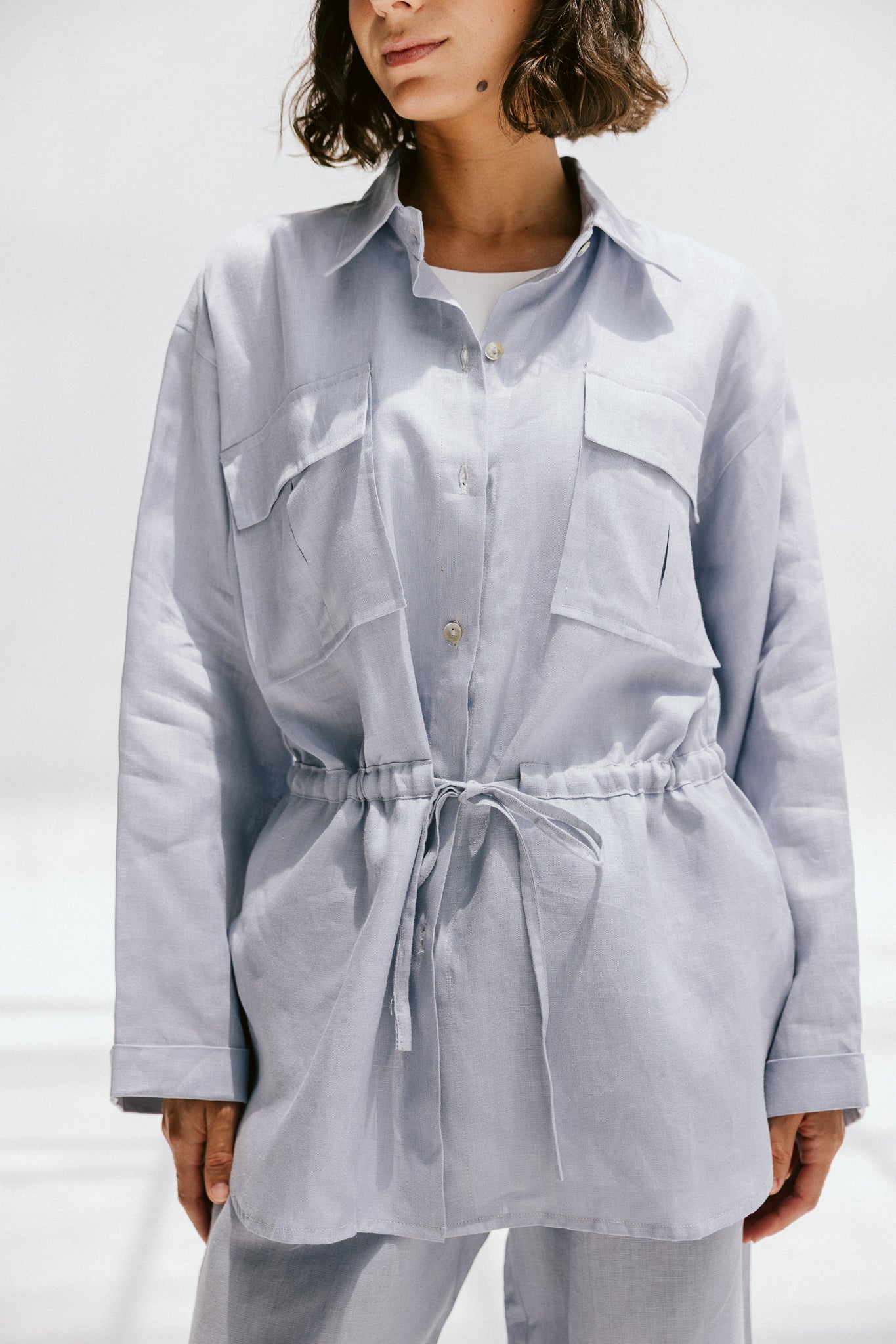 Slow Morning Shirt In Powder blue