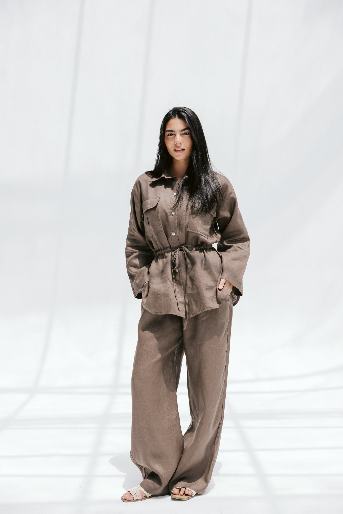 Slow Morning Shirt In Bronze Olive