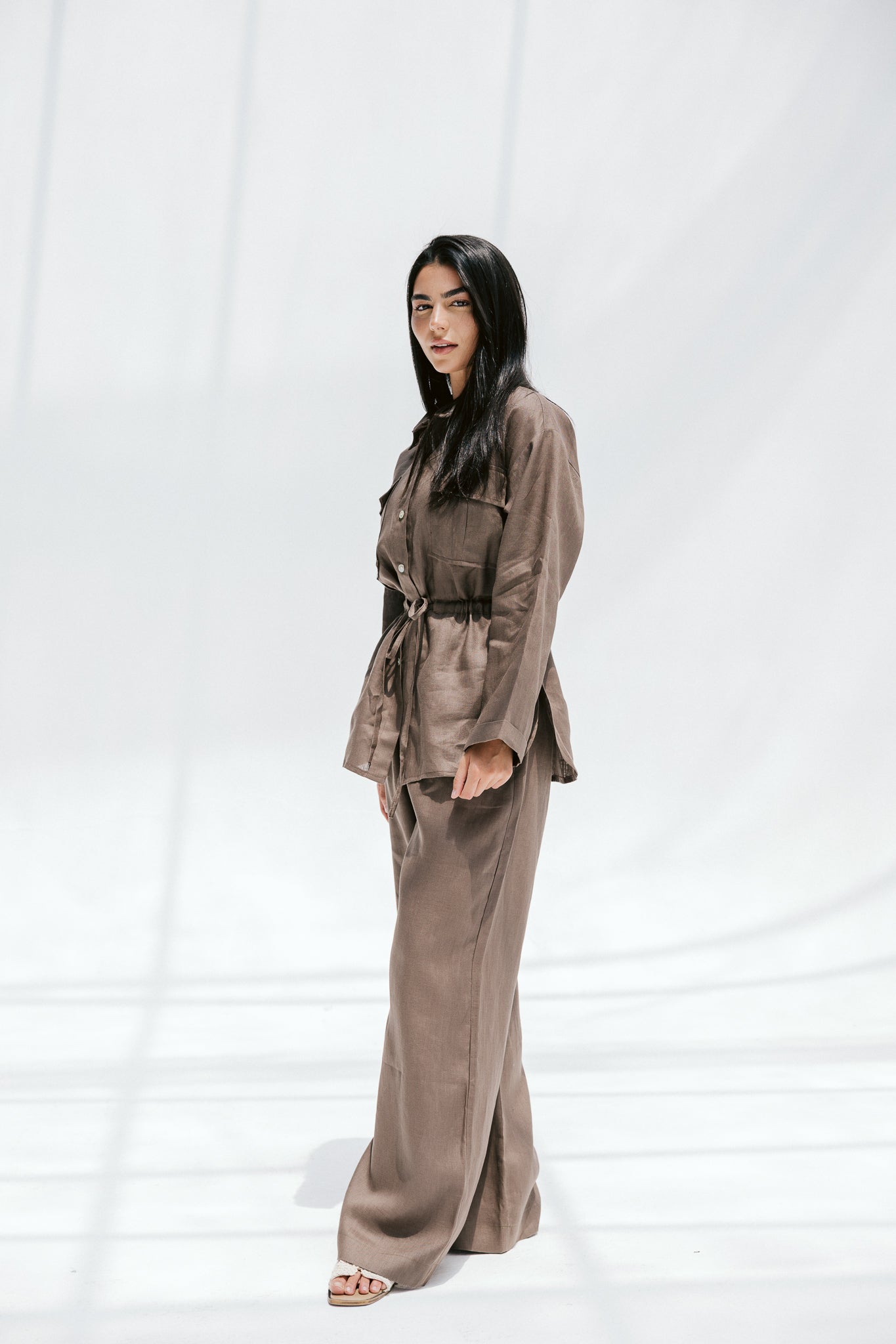 Slow Morning Shirt In Bronze Olive