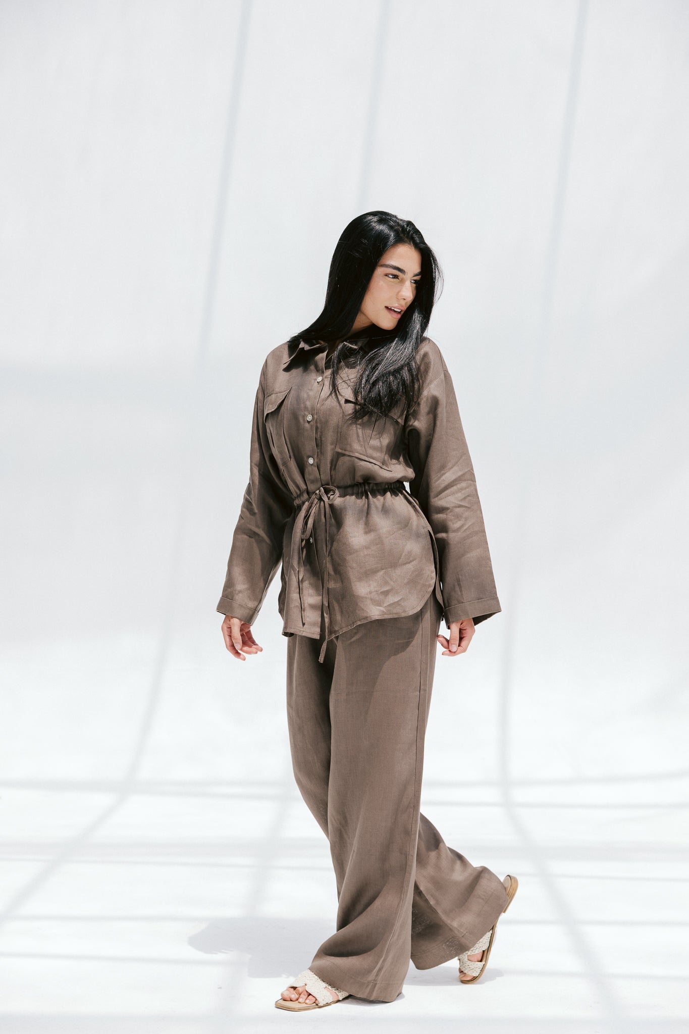 Slow Morning Shirt In Bronze Olive