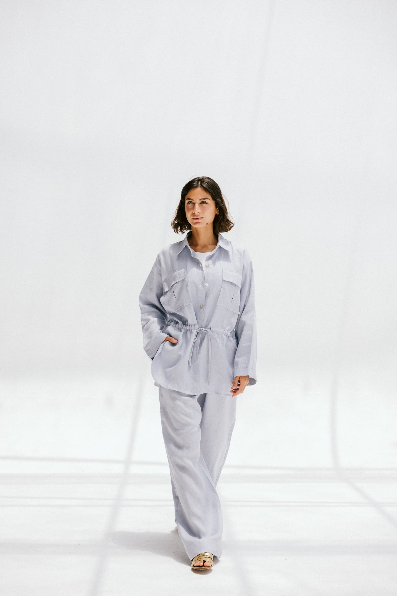 Slow Morning Pants In Powder blue