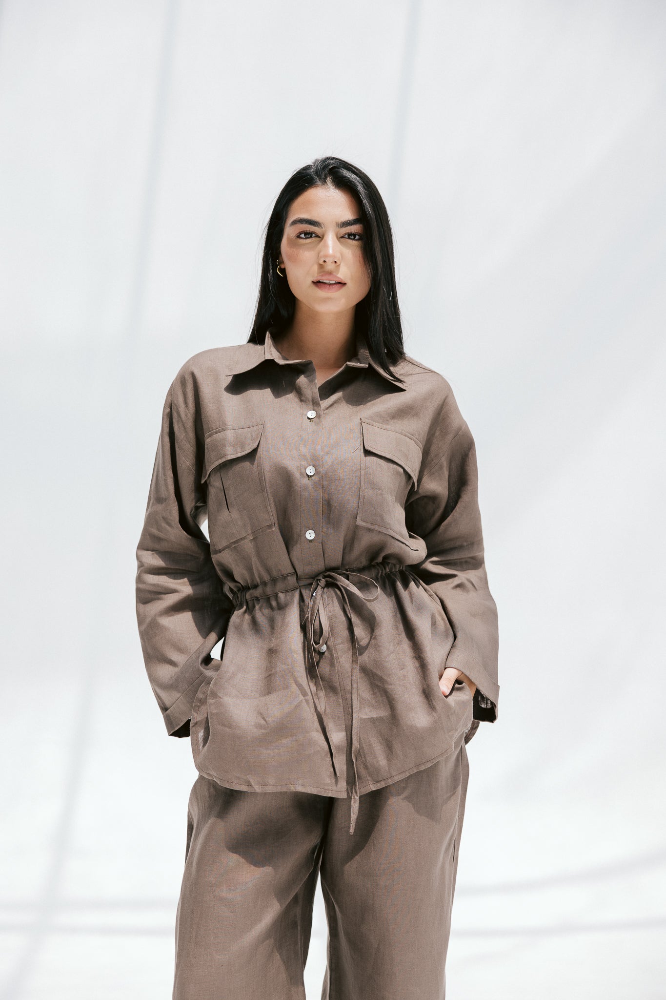 Slow Morning Shirt In Bronze Olive