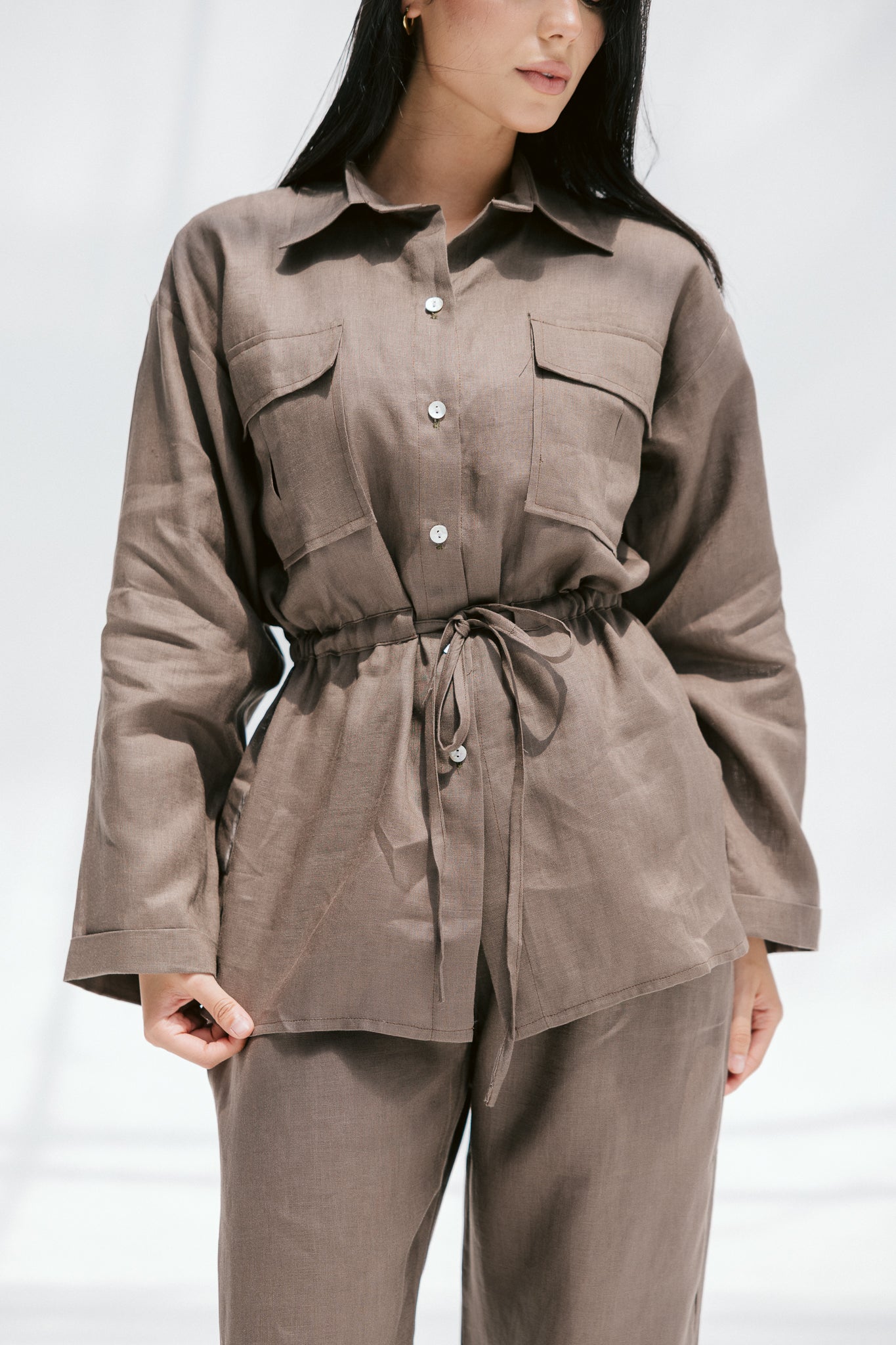 Slow Morning Shirt In Bronze Olive