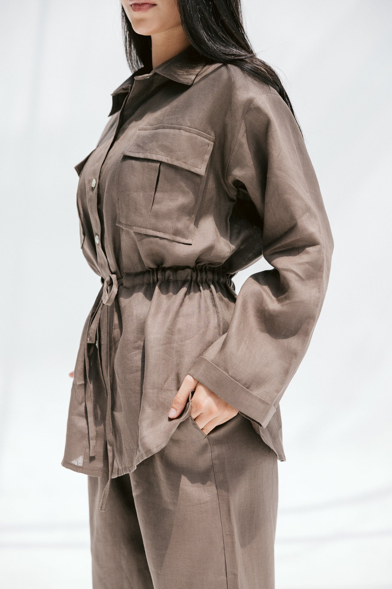 Slow Morning Shirt In Bronze Olive