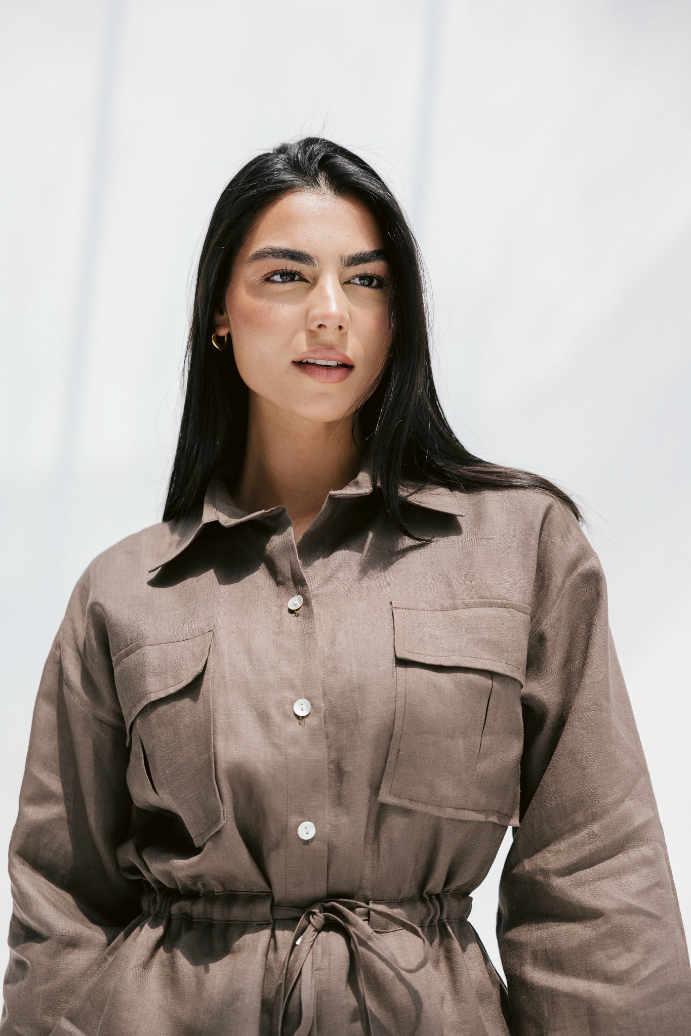 Slow Morning Shirt In Bronze Olive