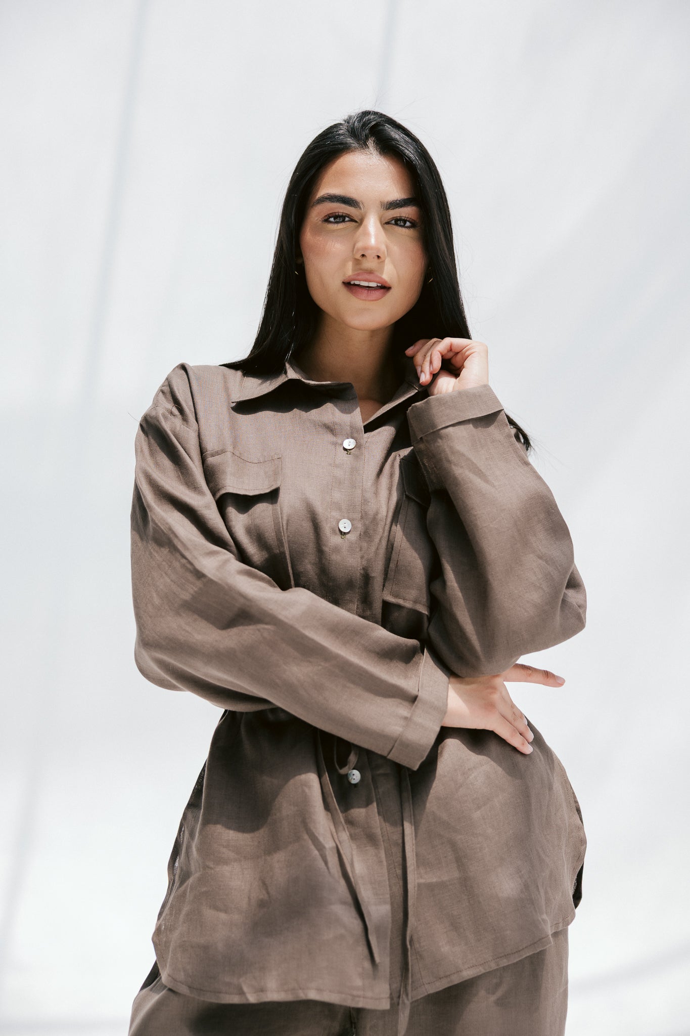 Slow Morning Shirt In Bronze Olive