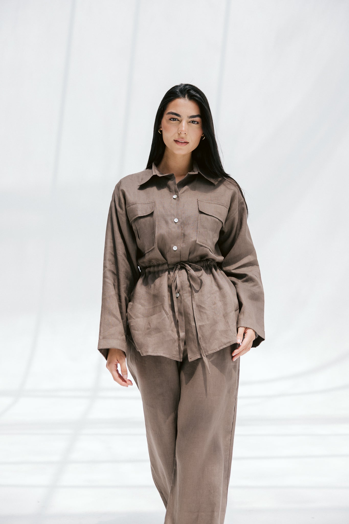 Slow Morning Shirt In Bronze Olive