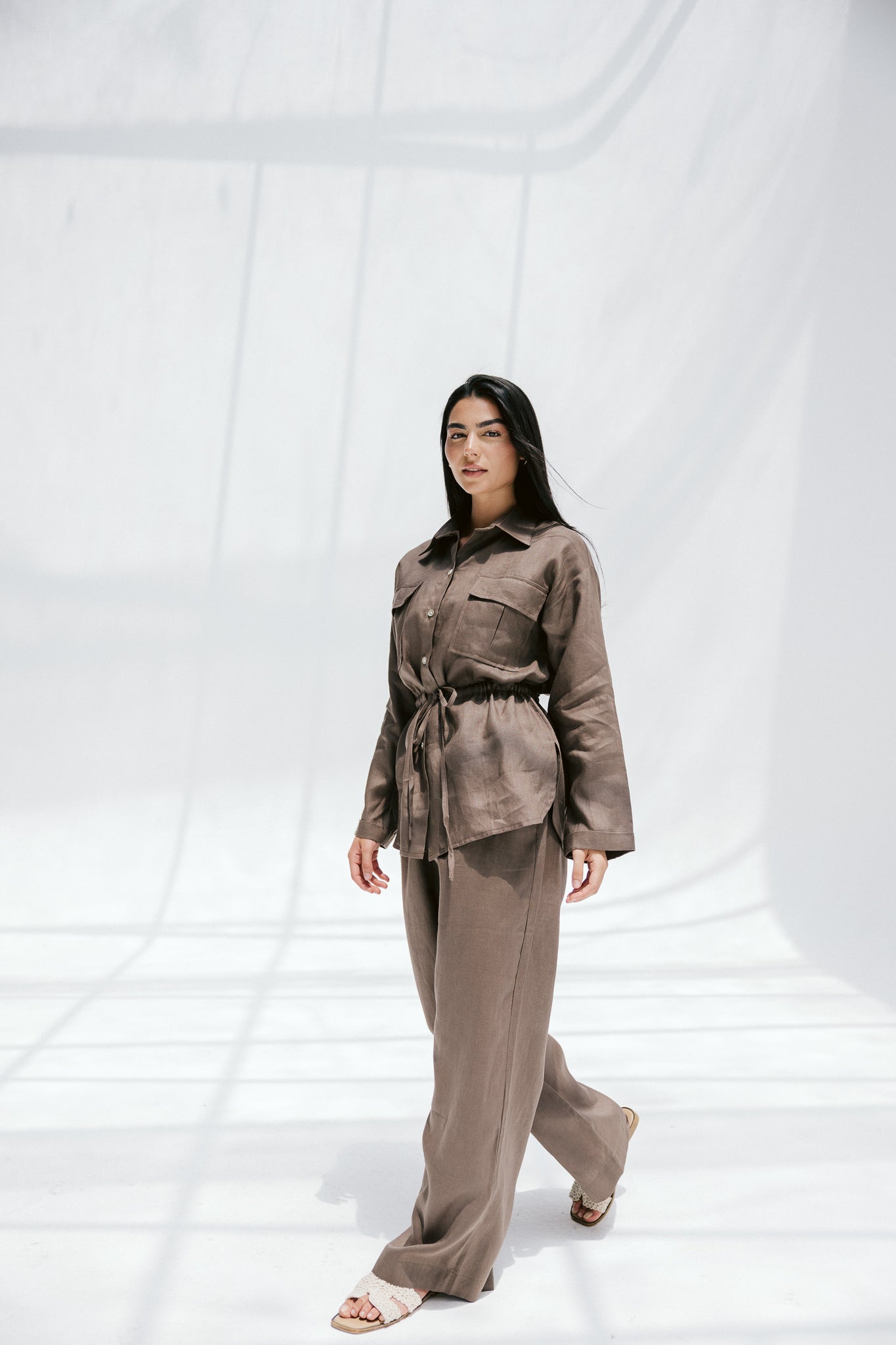 Slow Morning Shirt In Bronze Olive