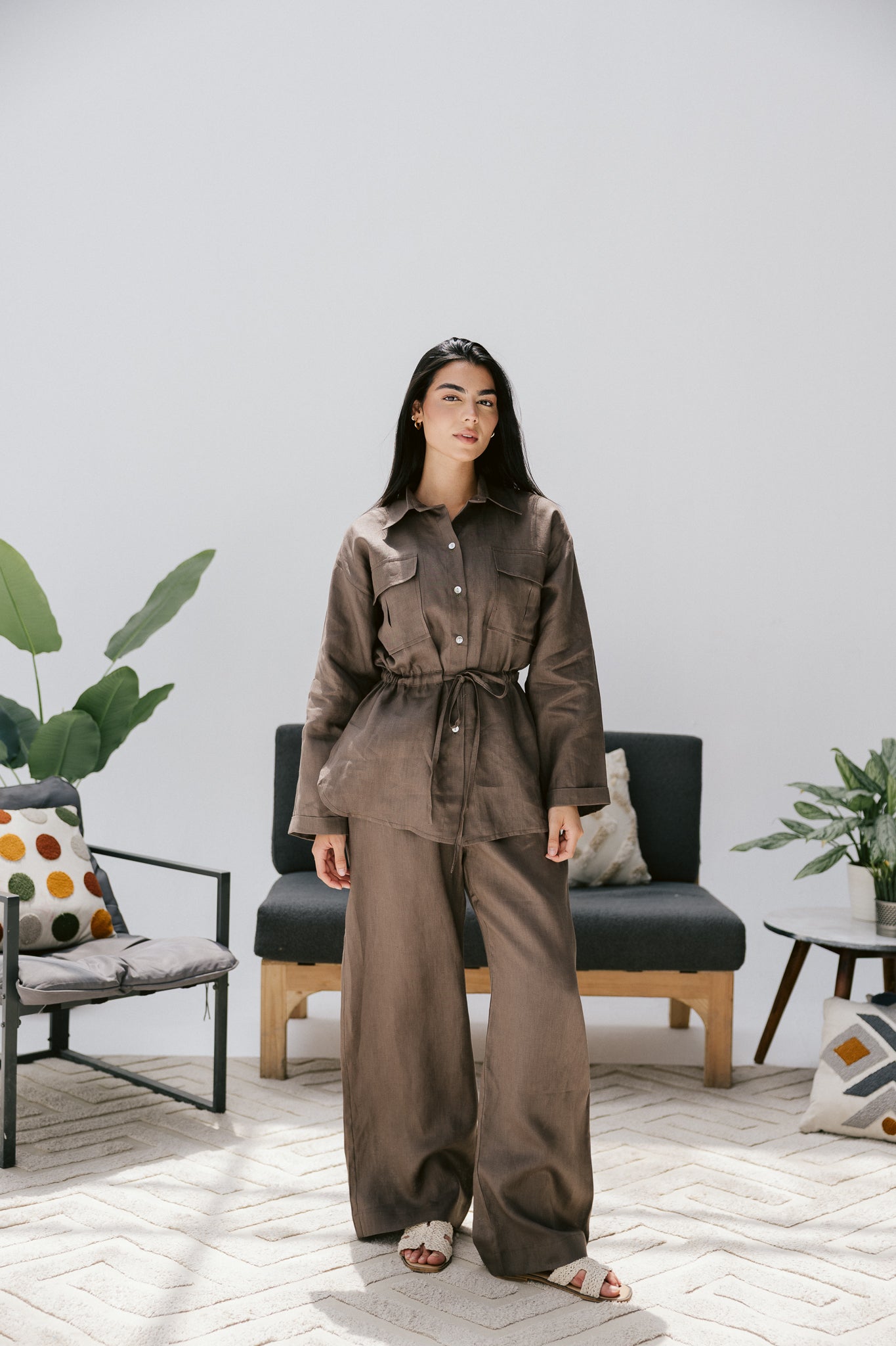 Slow Morning Shirt In Bronze Olive