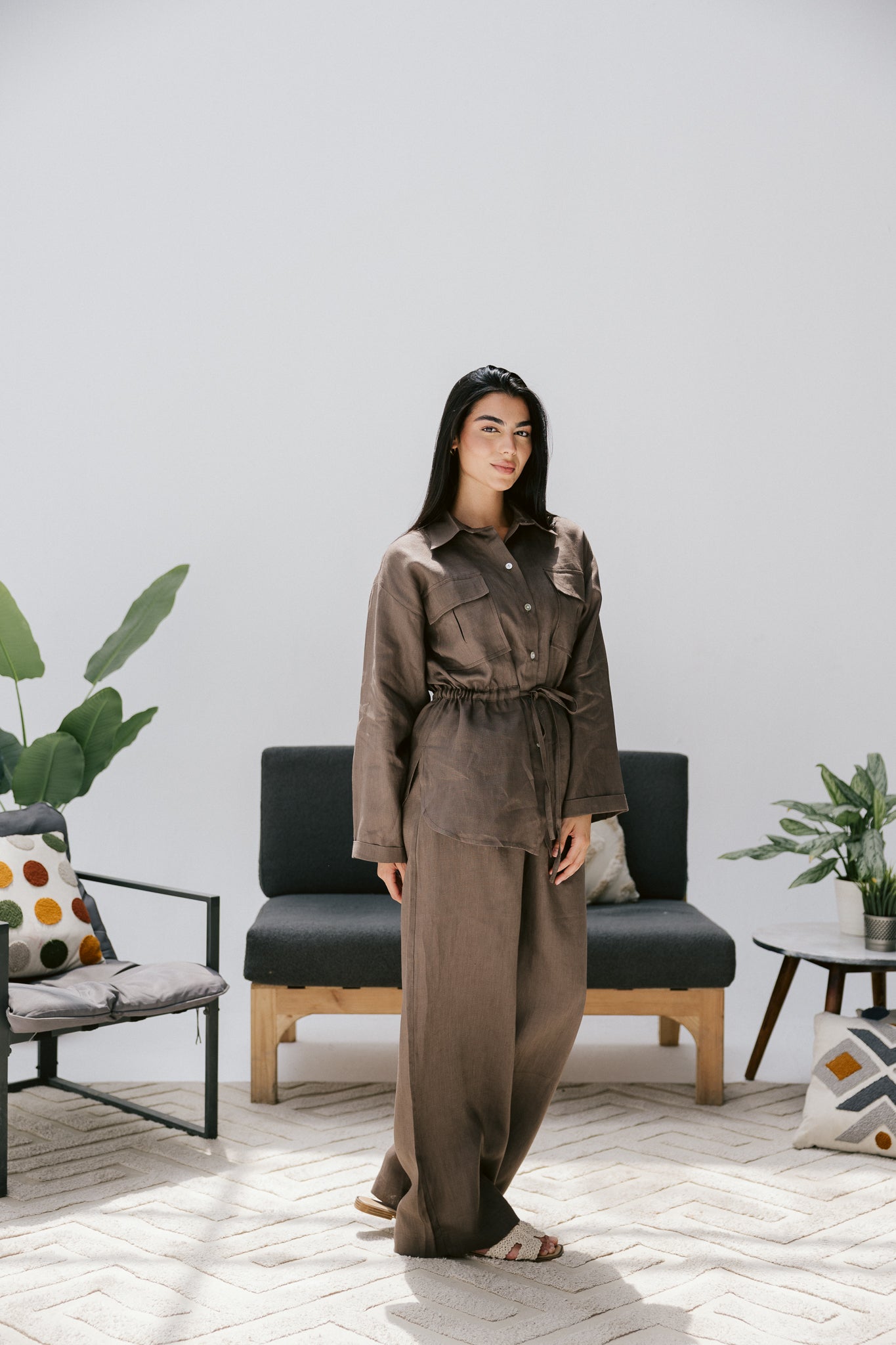 Slow Morning Shirt In Bronze Olive