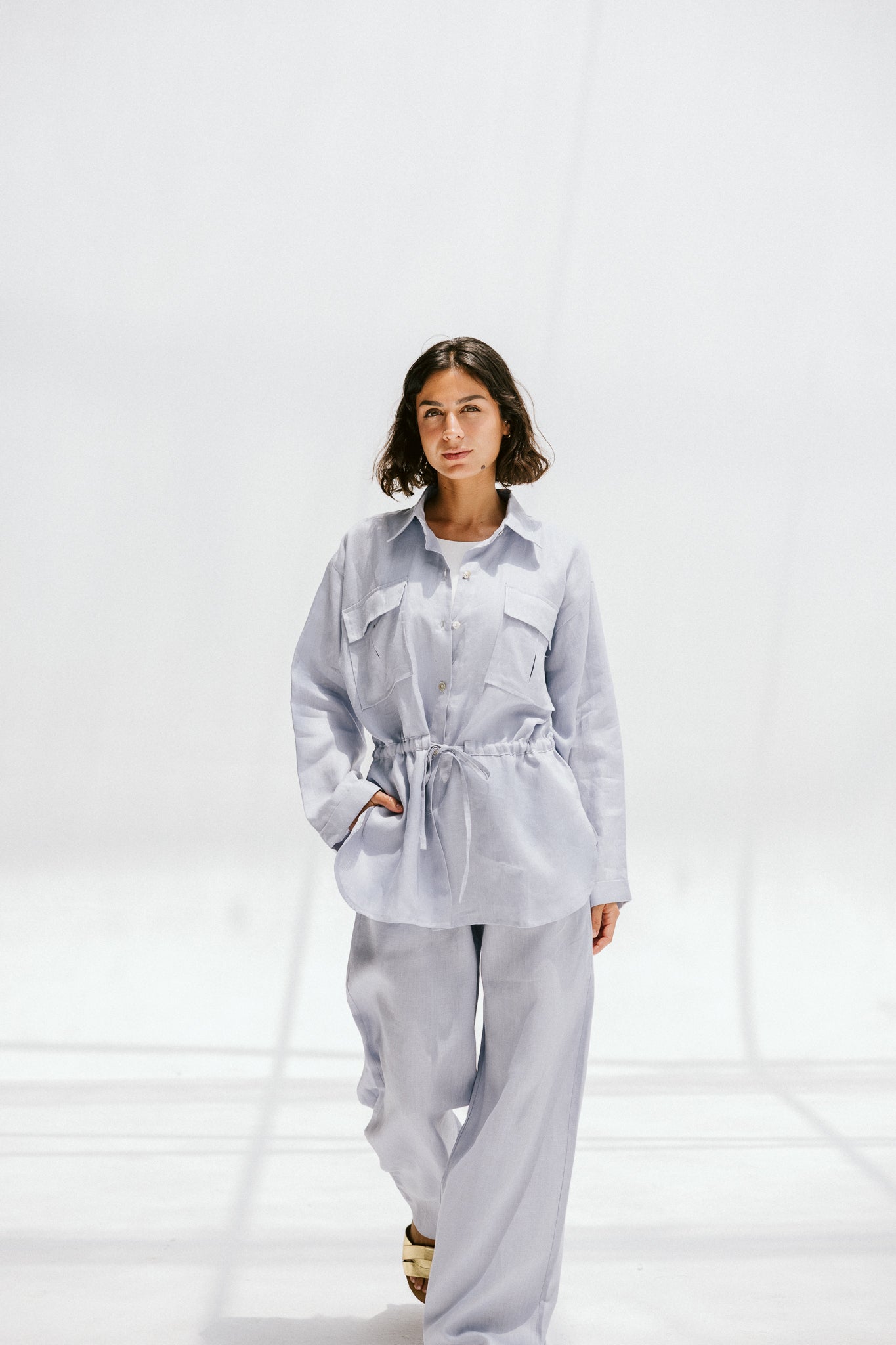 Slow Morning Pants In Powder blue