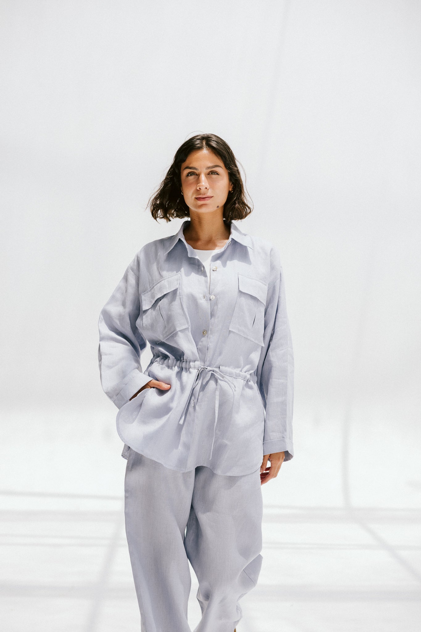 Slow Morning Shirt In Powder blue