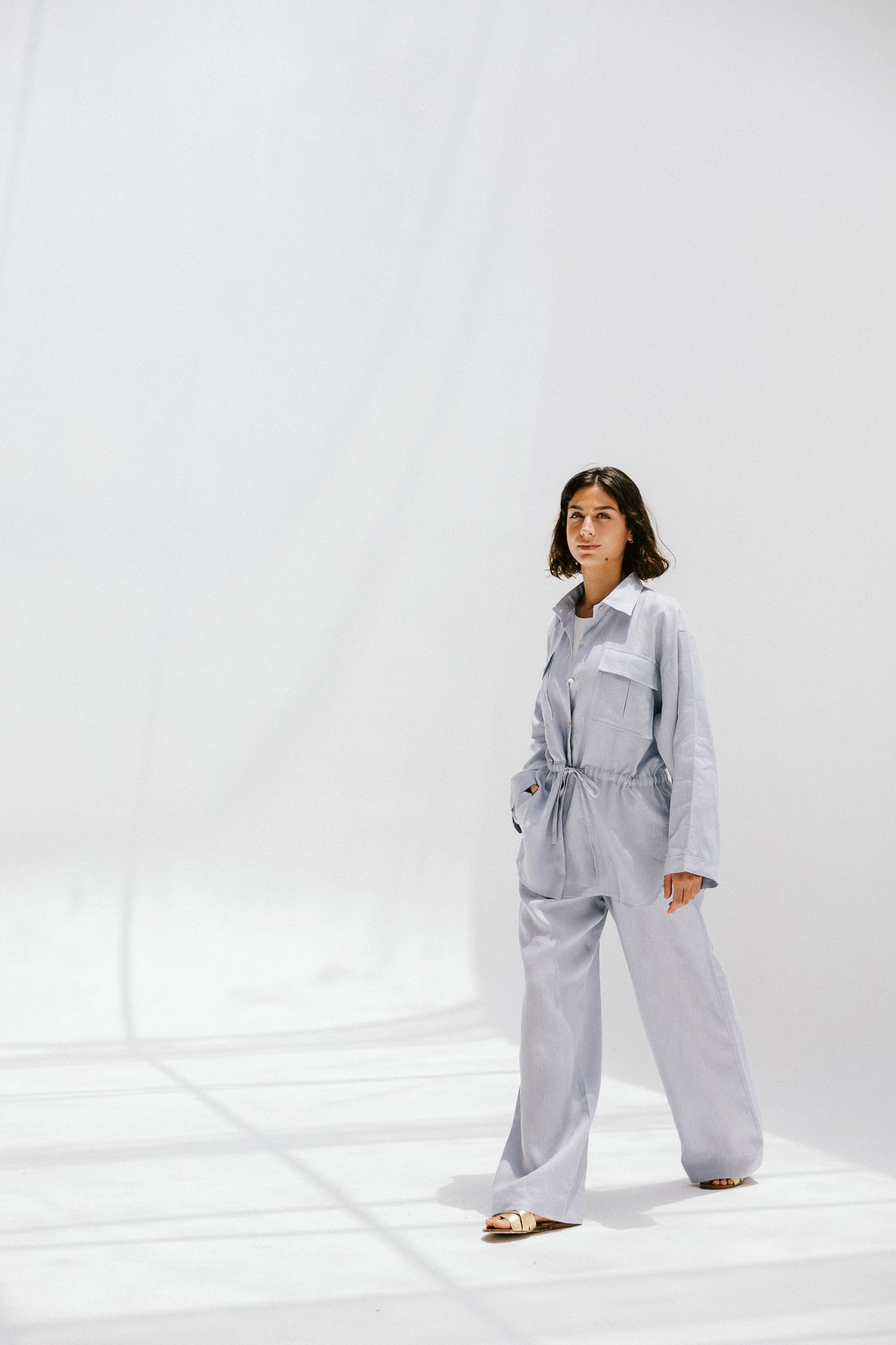 Slow Morning Pants In Powder blue