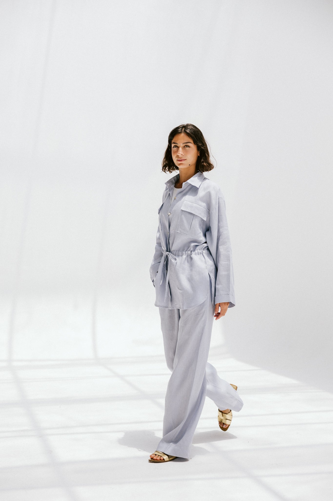 Slow Morning Pants In Powder blue