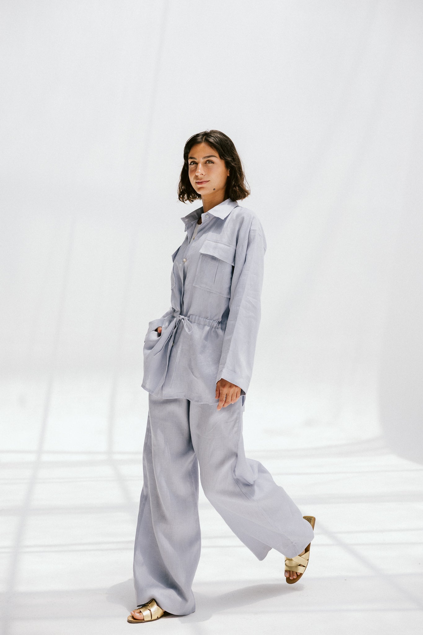 Slow Morning Pants In Powder blue