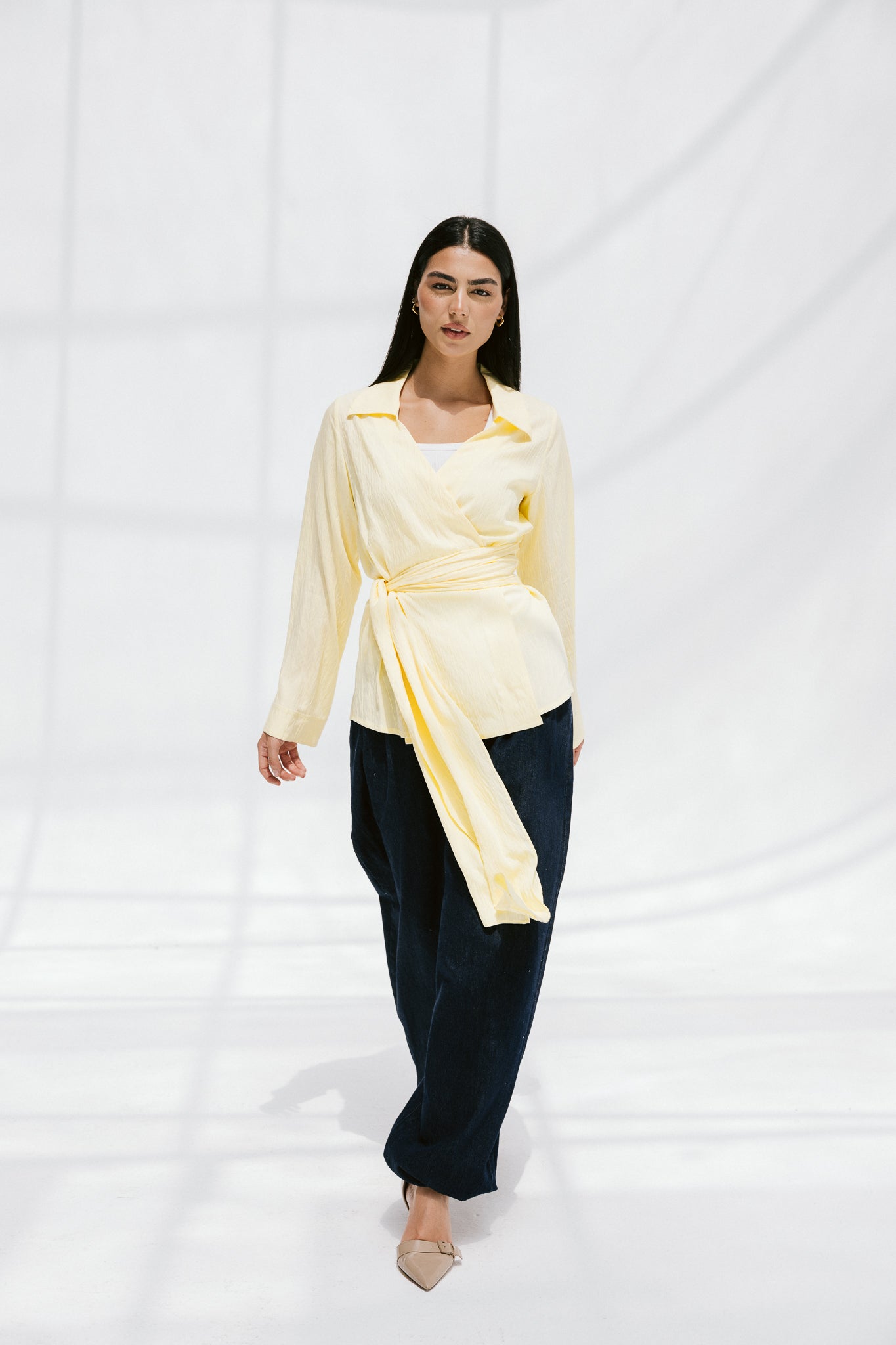Soft Silhouette blouse in Lemon