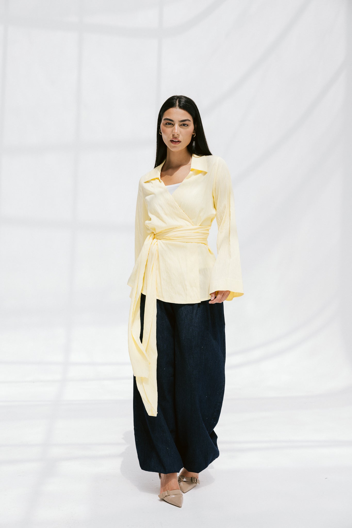 Soft Silhouette blouse in Lemon