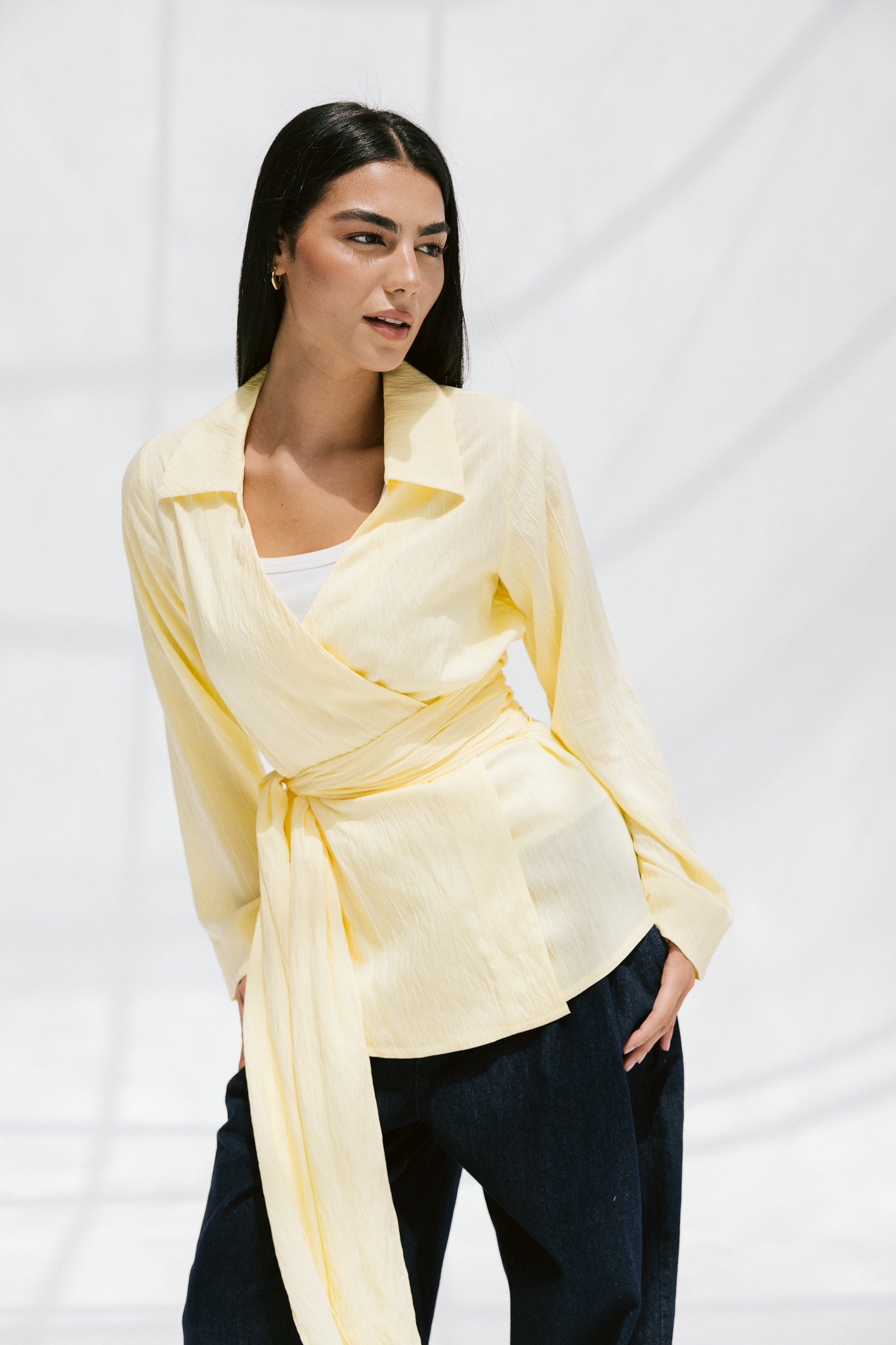 Soft Silhouette blouse in Lemon