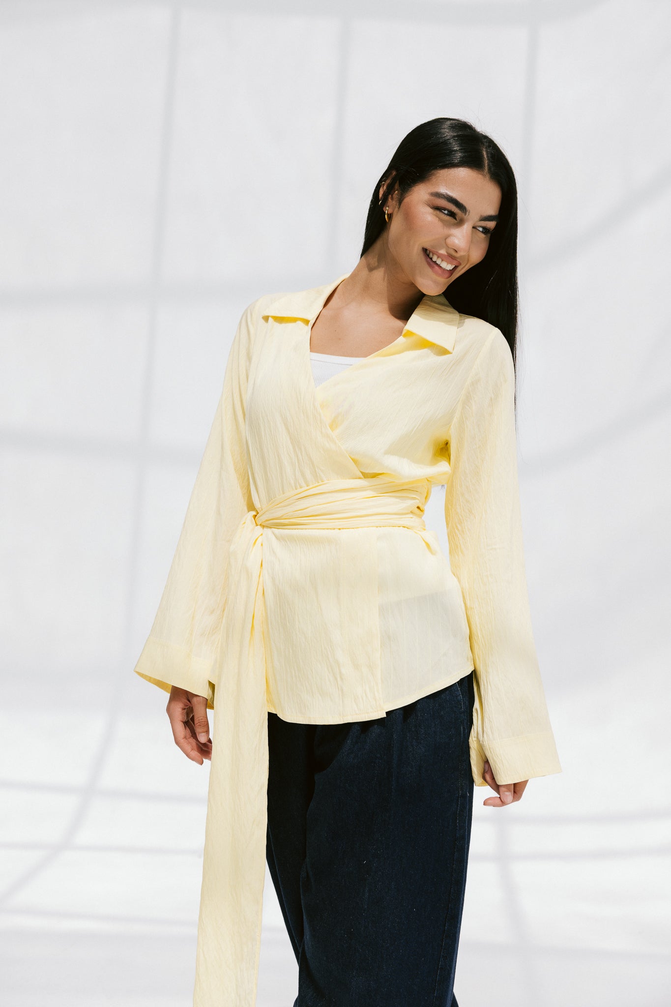 Soft Silhouette blouse in Lemon