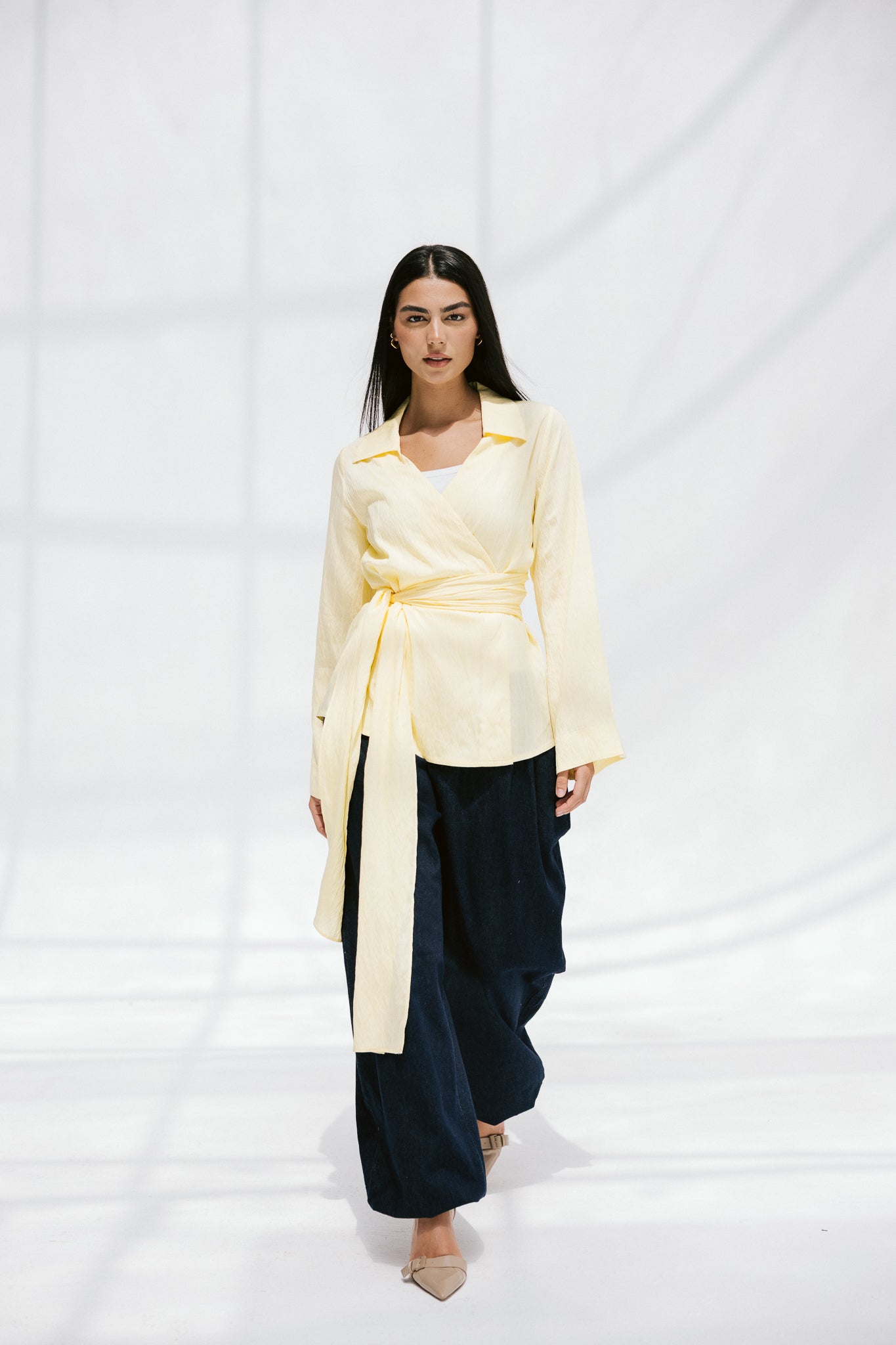 Soft Silhouette blouse in Lemon