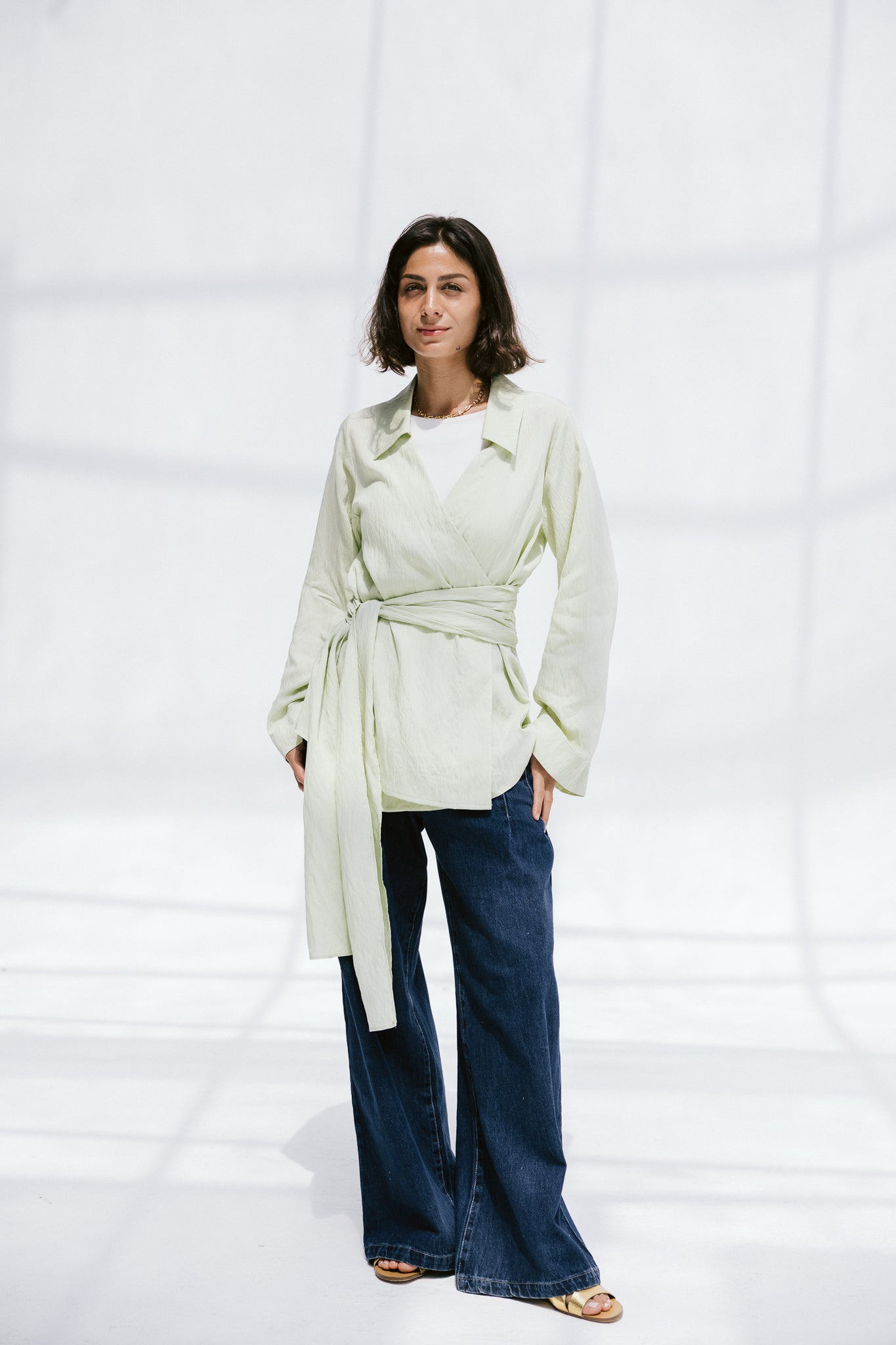 Soft Silhouette blouse in Mint