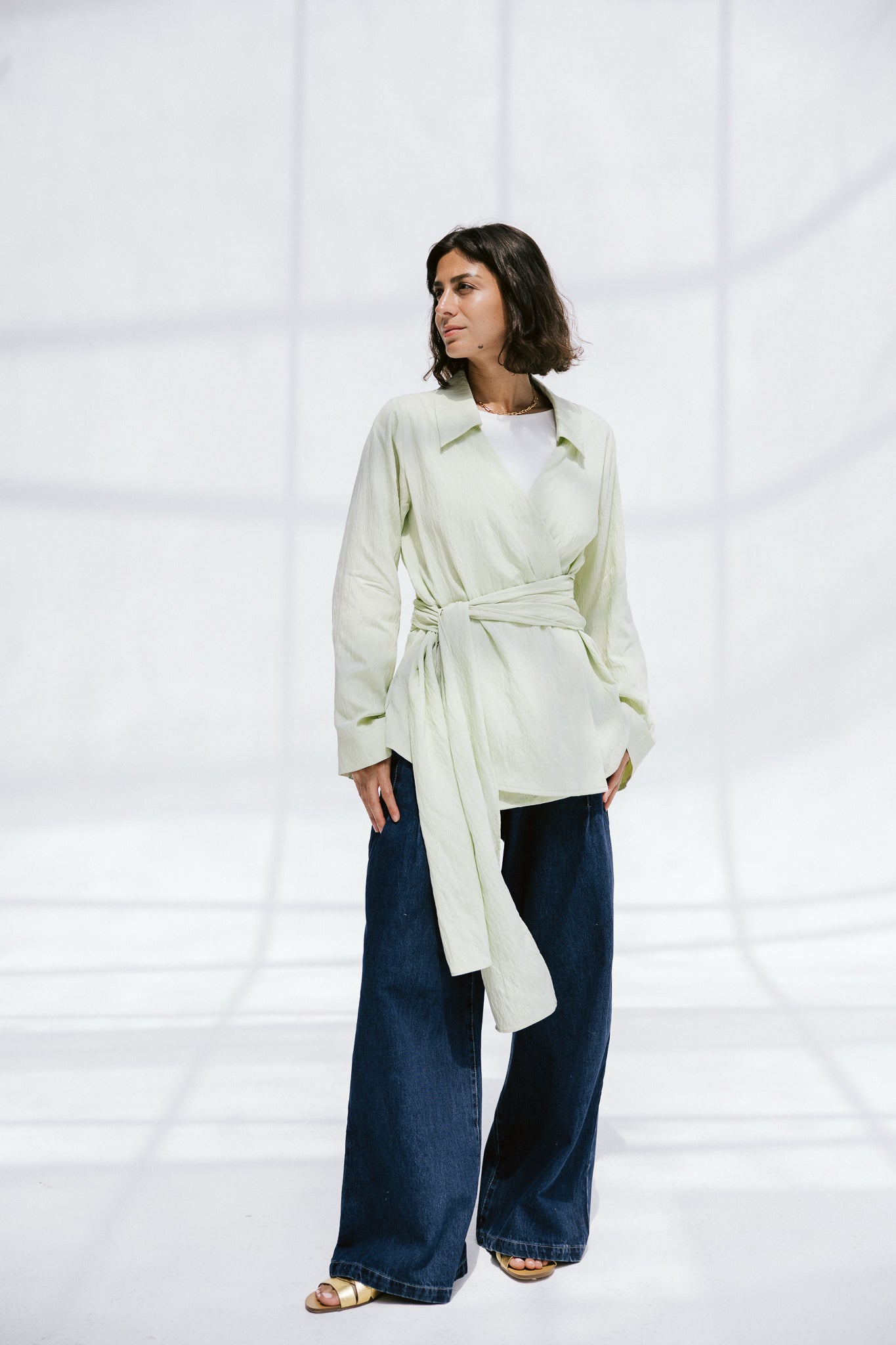 Soft Silhouette blouse in Mint
