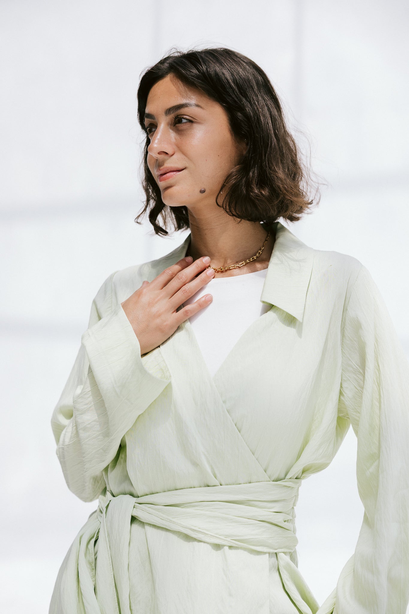 Soft Silhouette blouse in Mint