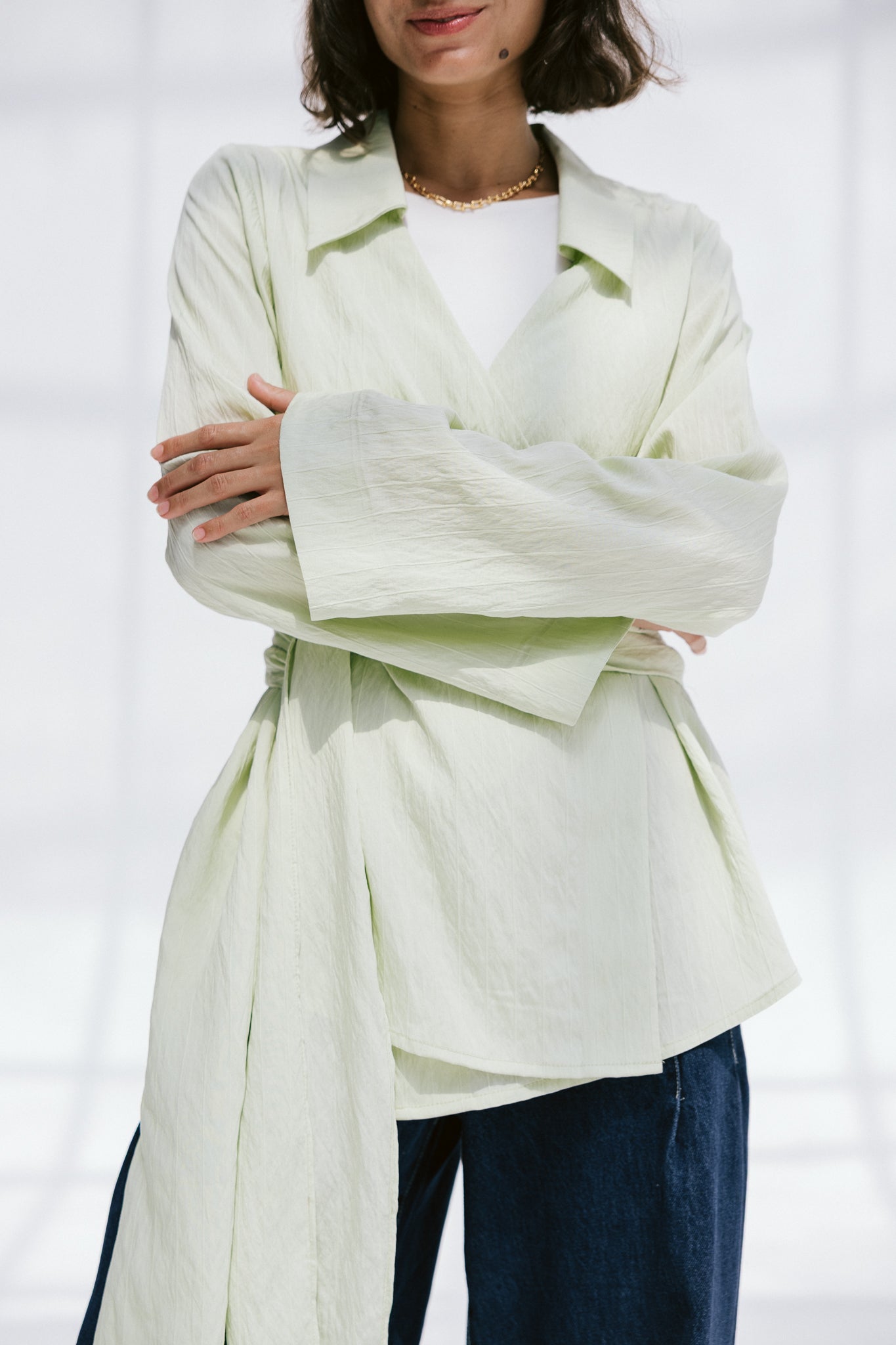 Soft Silhouette blouse in Mint