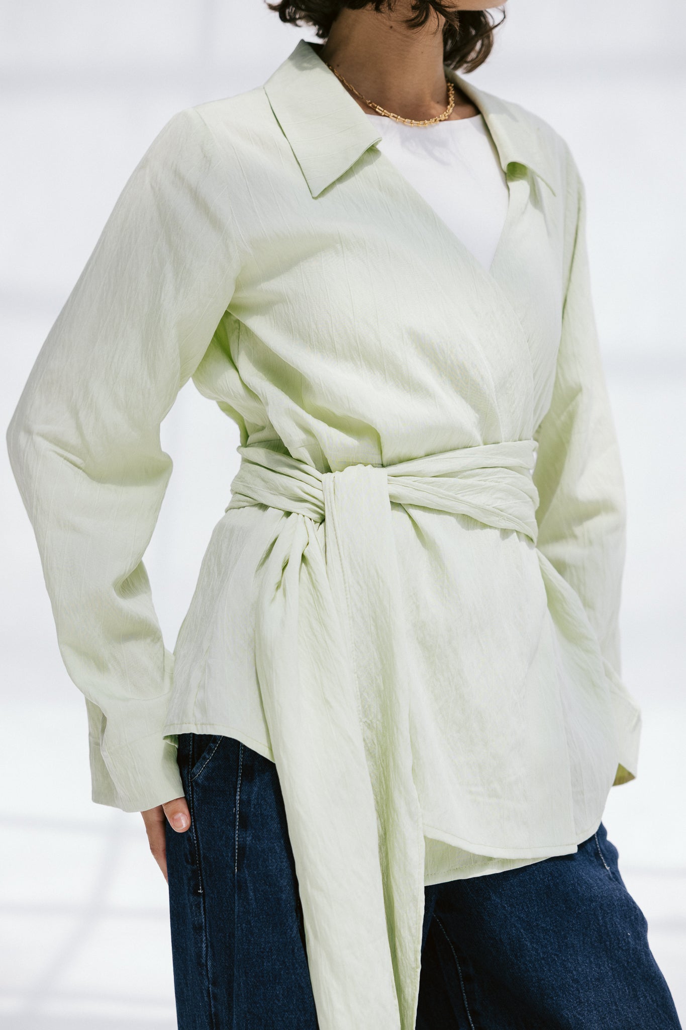 Soft Silhouette blouse in Mint