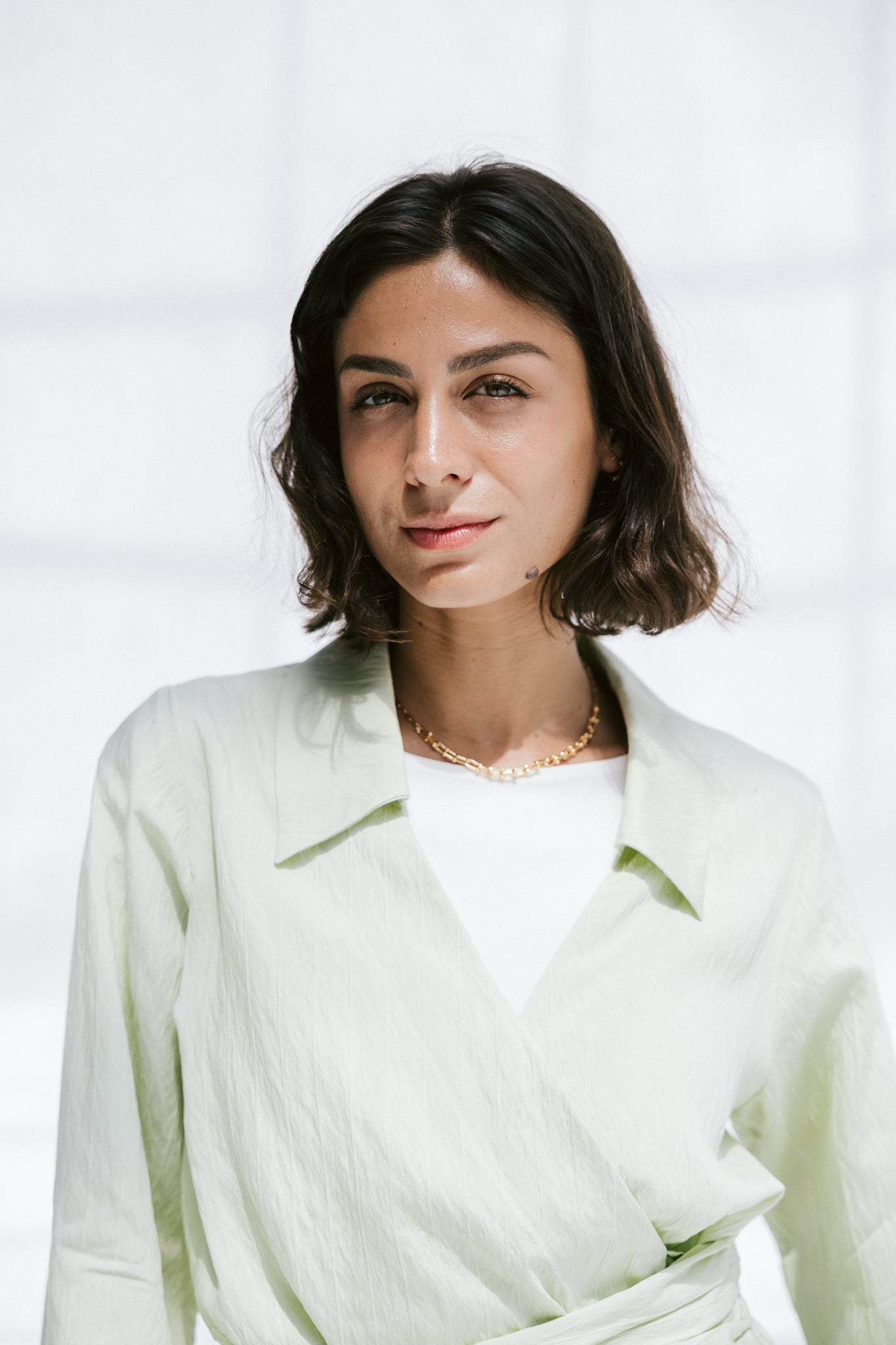 Soft Silhouette blouse in Mint