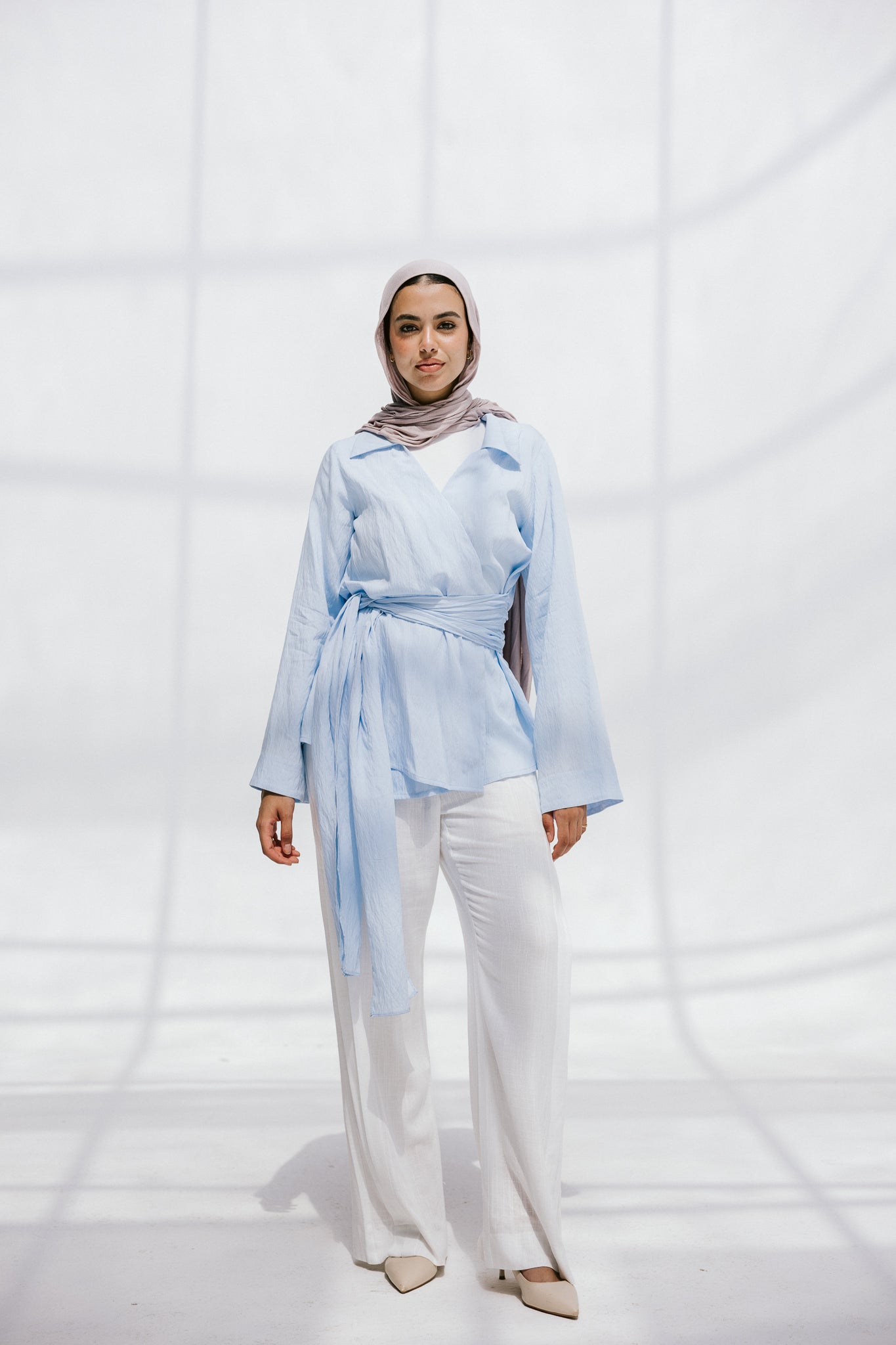 Soft Silhouette blouse in Sky Blue