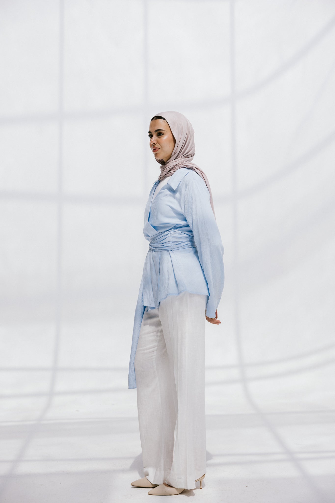 Soft Silhouette blouse in Sky Blue
