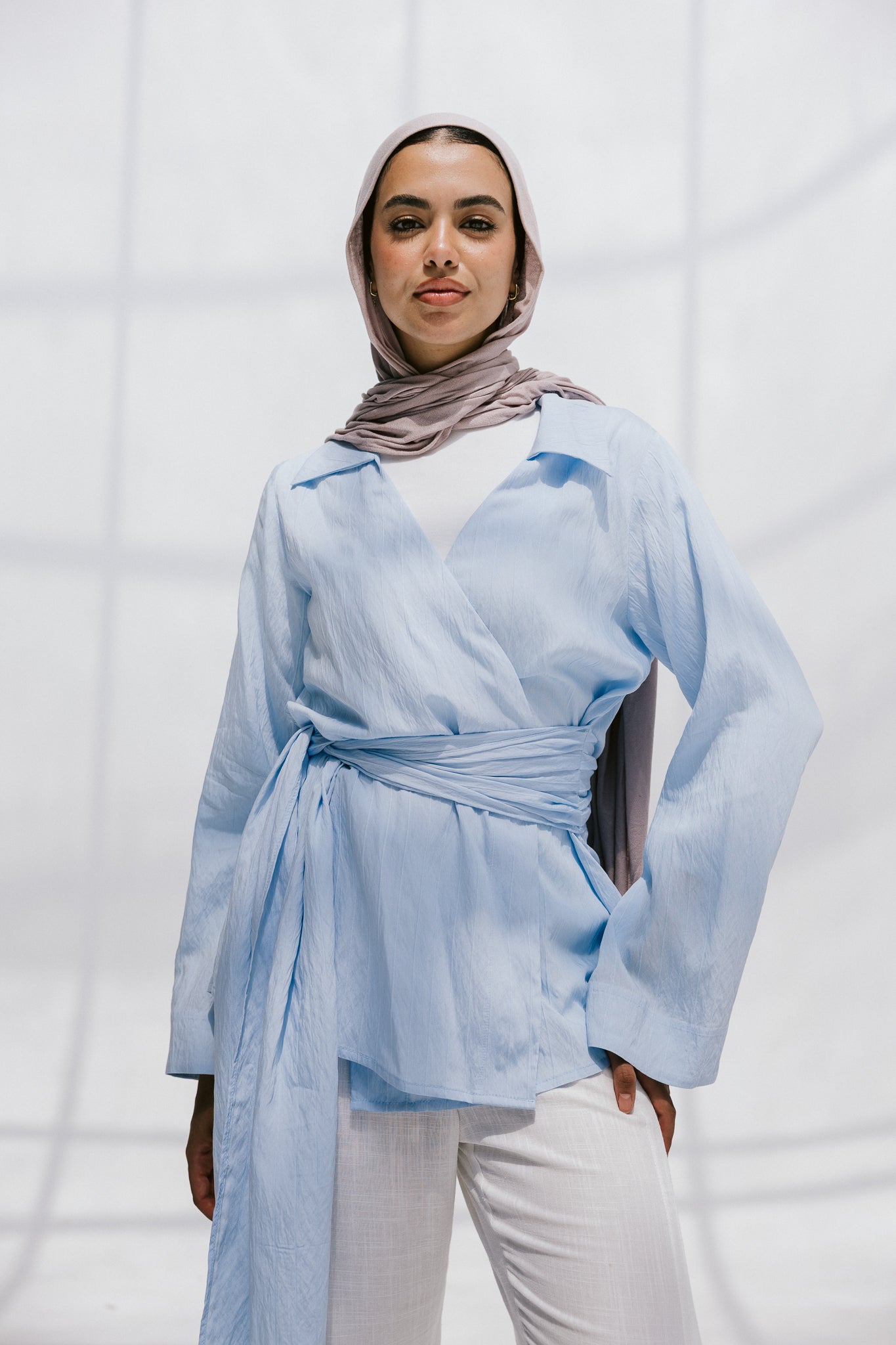 Soft Silhouette blouse in Sky Blue