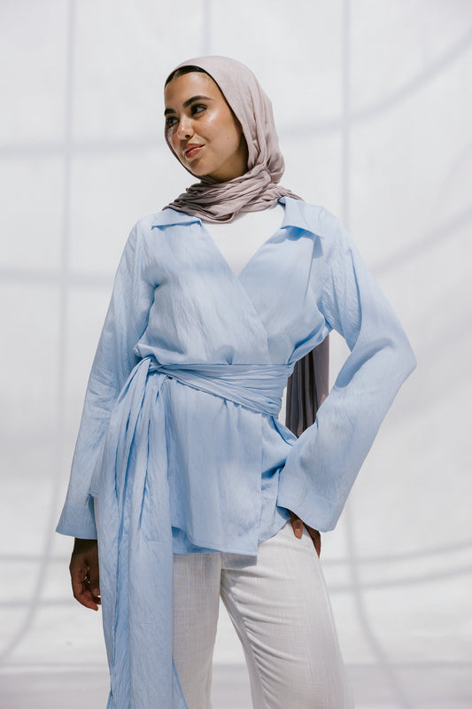 Soft Silhouette blouse in Sky Blue