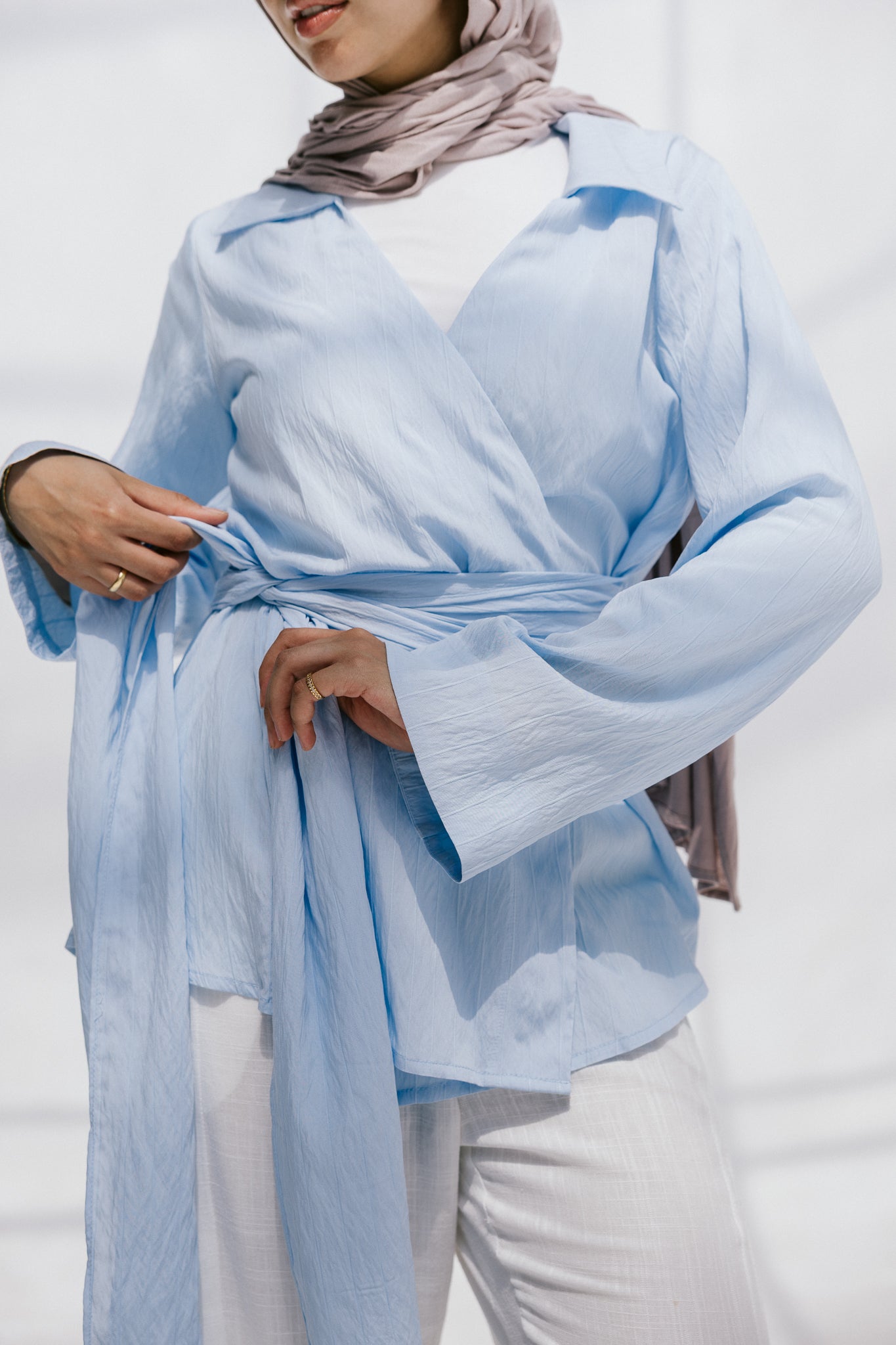 Soft Silhouette blouse in Sky Blue