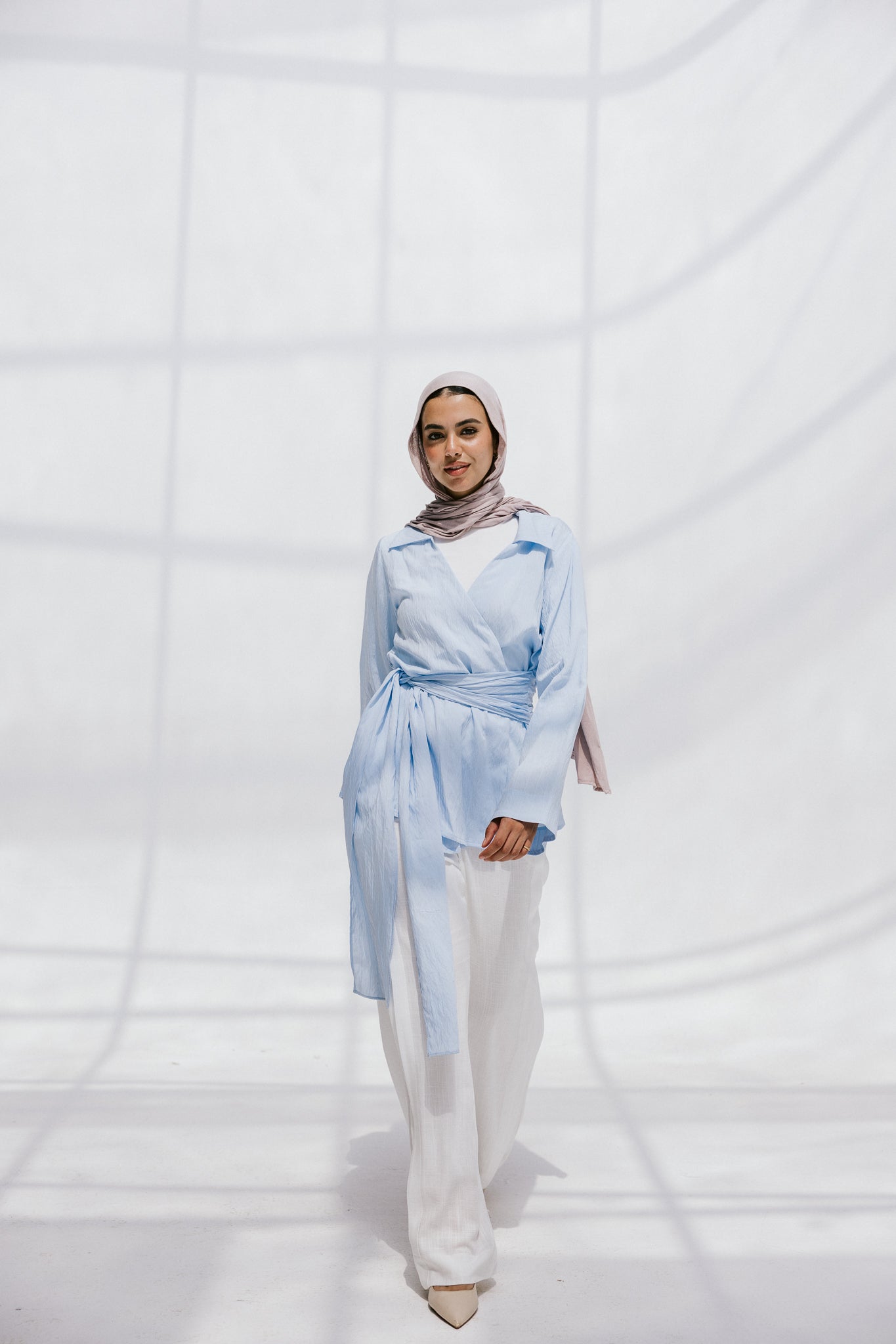 Soft Silhouette blouse in Sky Blue