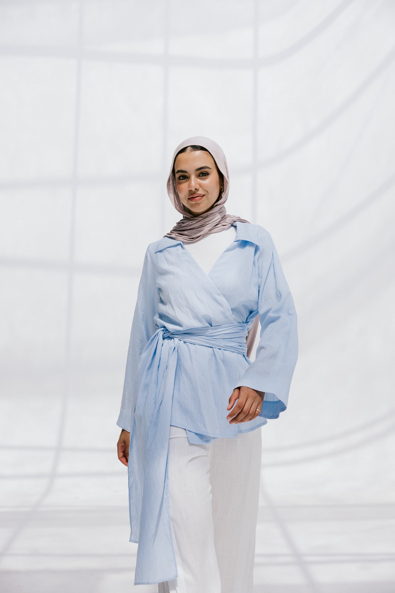 Soft Silhouette blouse in Sky Blue