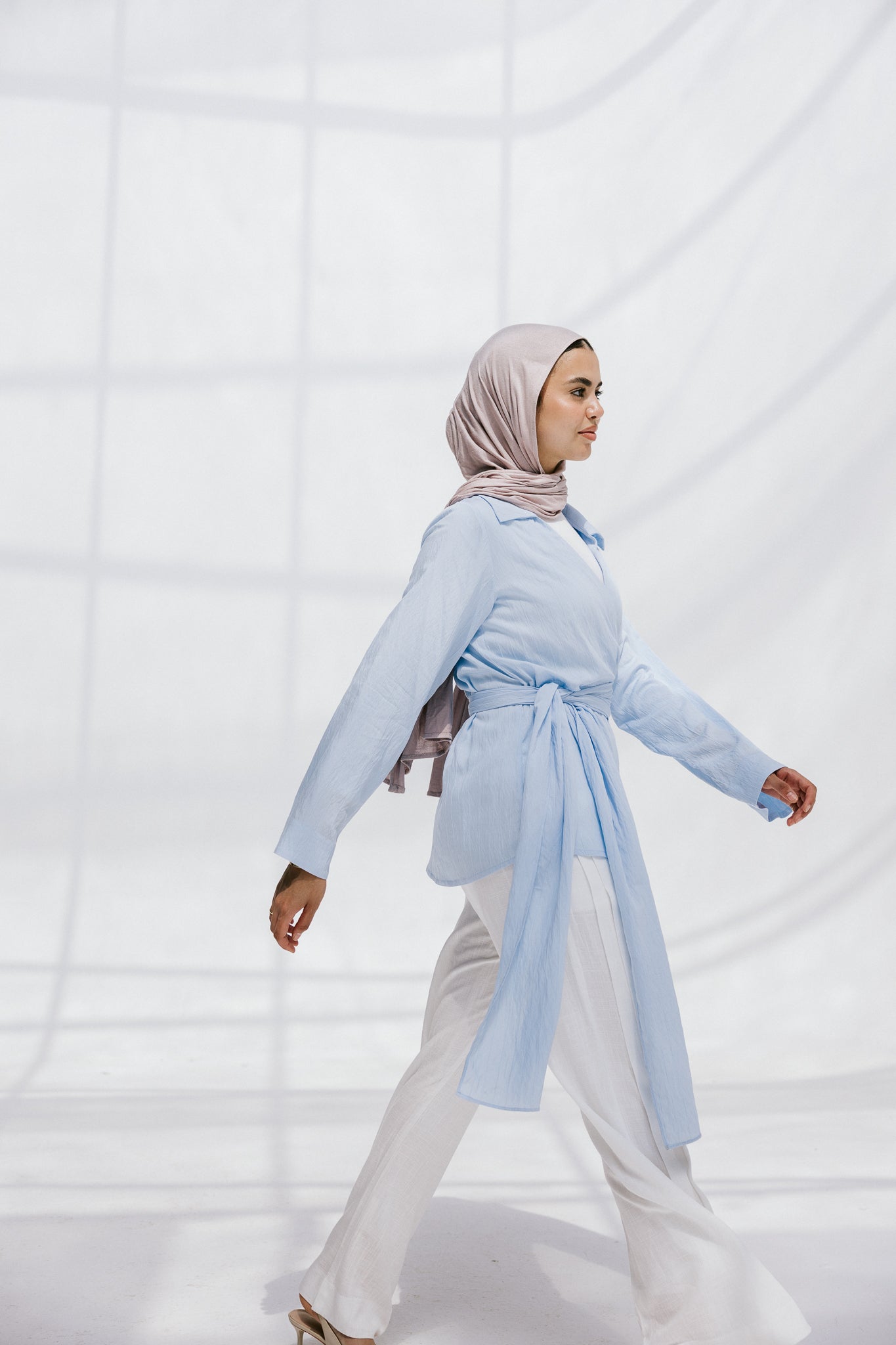 Soft Silhouette blouse in Sky Blue