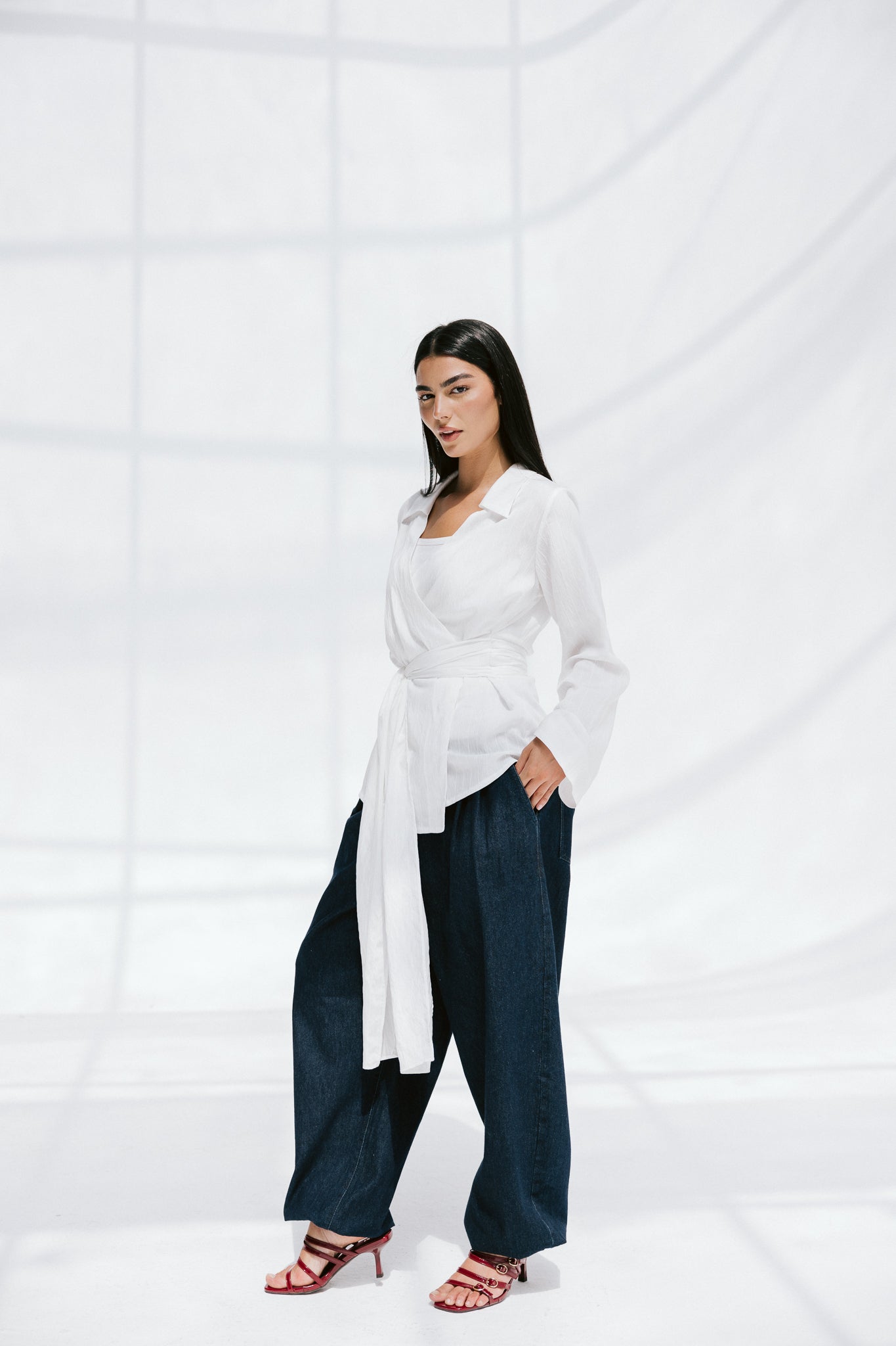 Soft Silhouette blouse in Milky