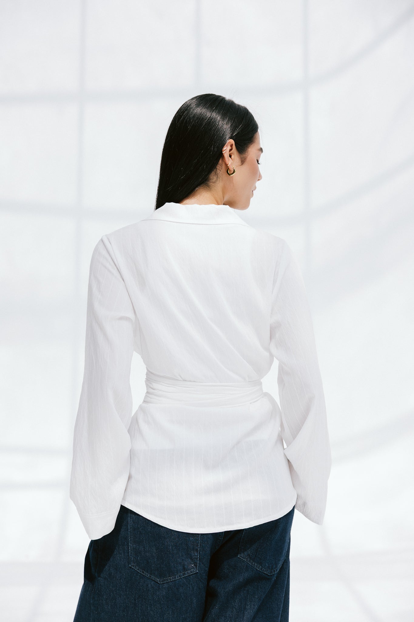 Soft Silhouette blouse in Milky