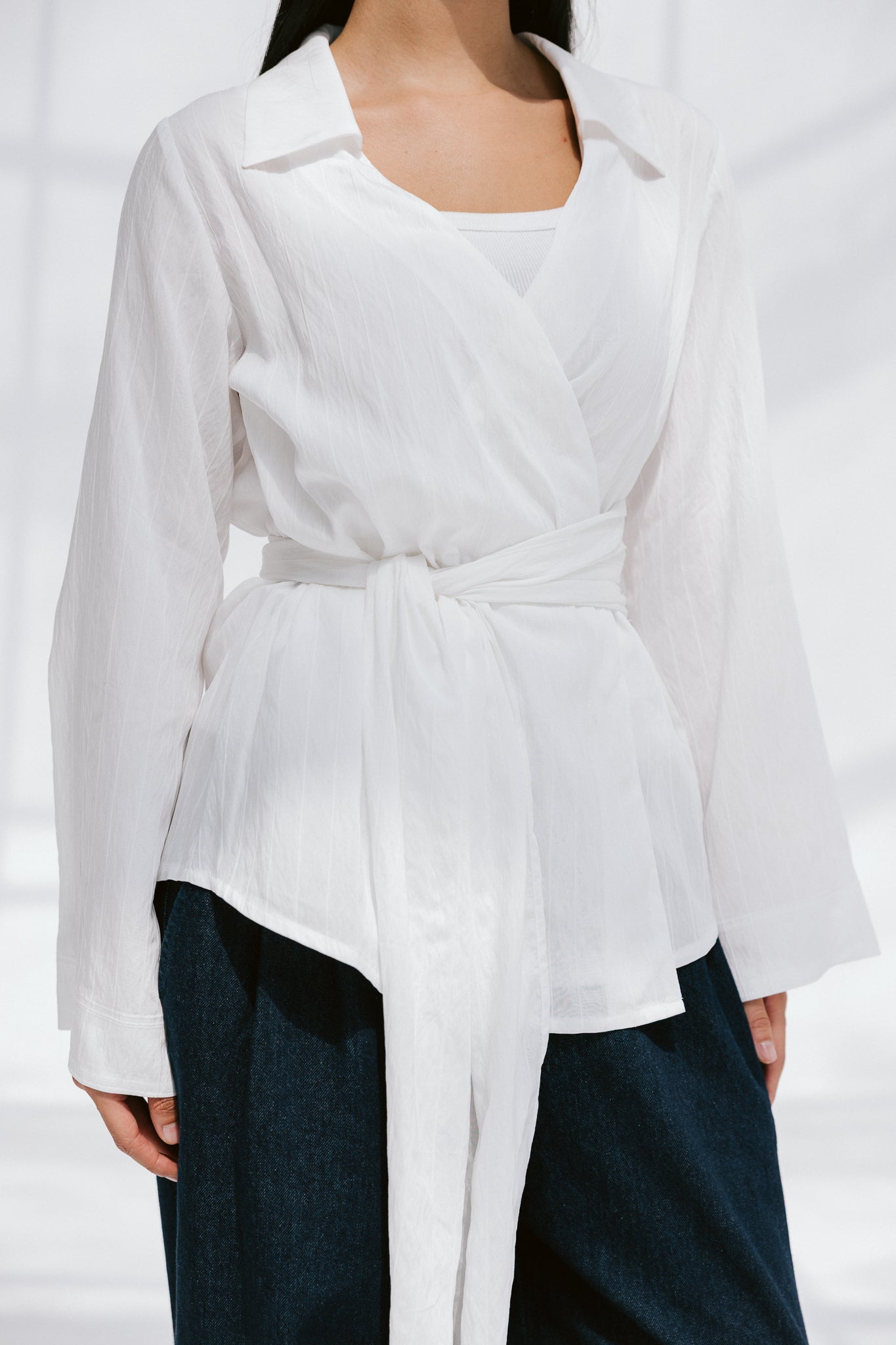 Soft Silhouette blouse in Milky