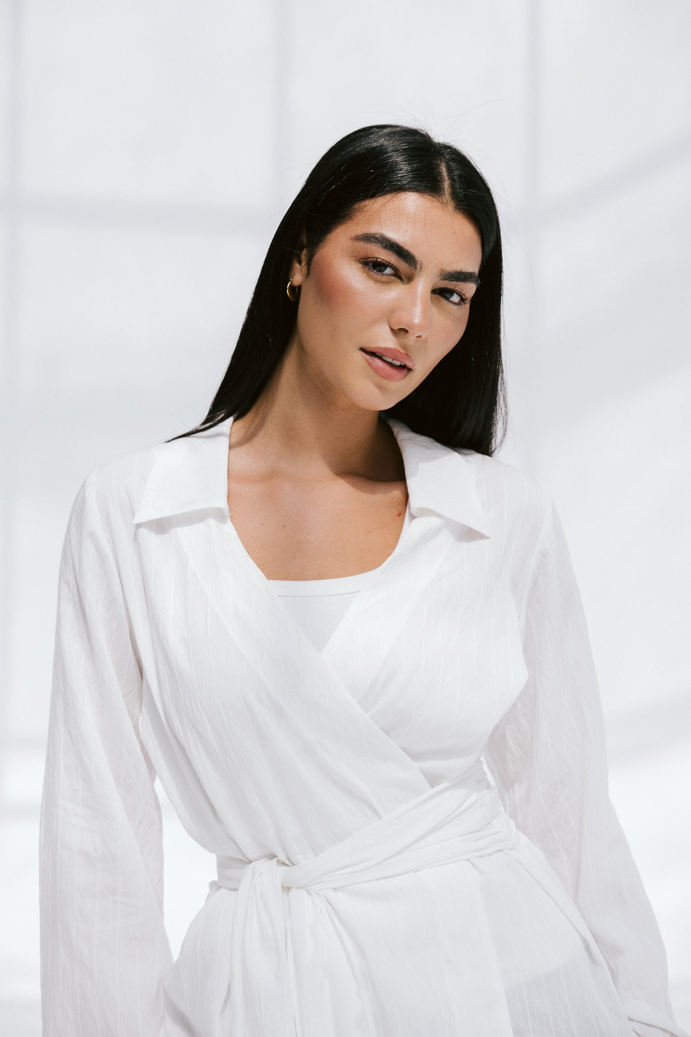 Soft Silhouette blouse in Milky