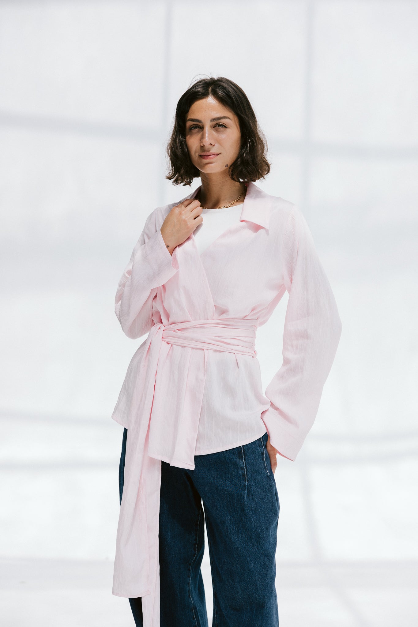 Soft Silhouette blouse in Rose Mist