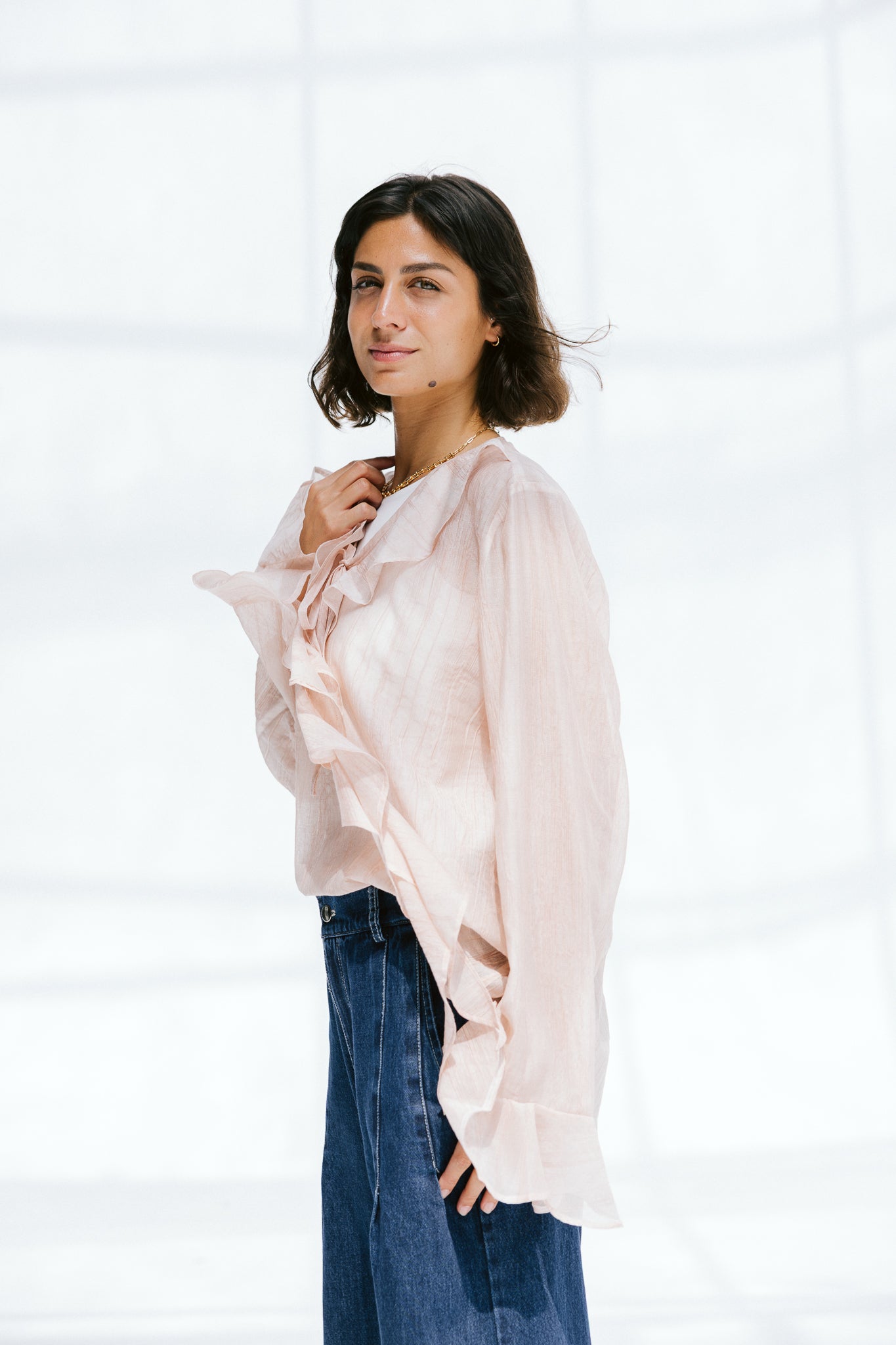 Soft Escape Blouse In Petal