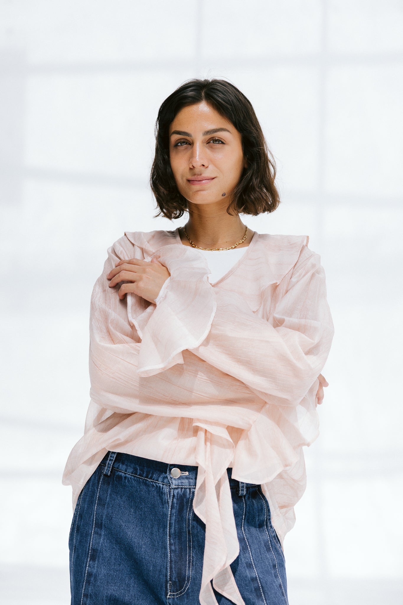 Soft Escape Blouse In Petal