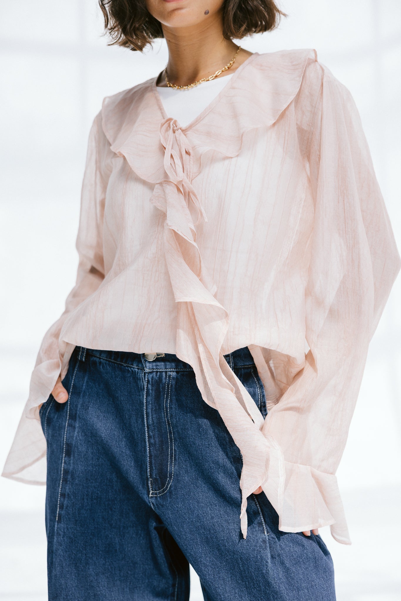 Soft Escape Blouse In Petal
