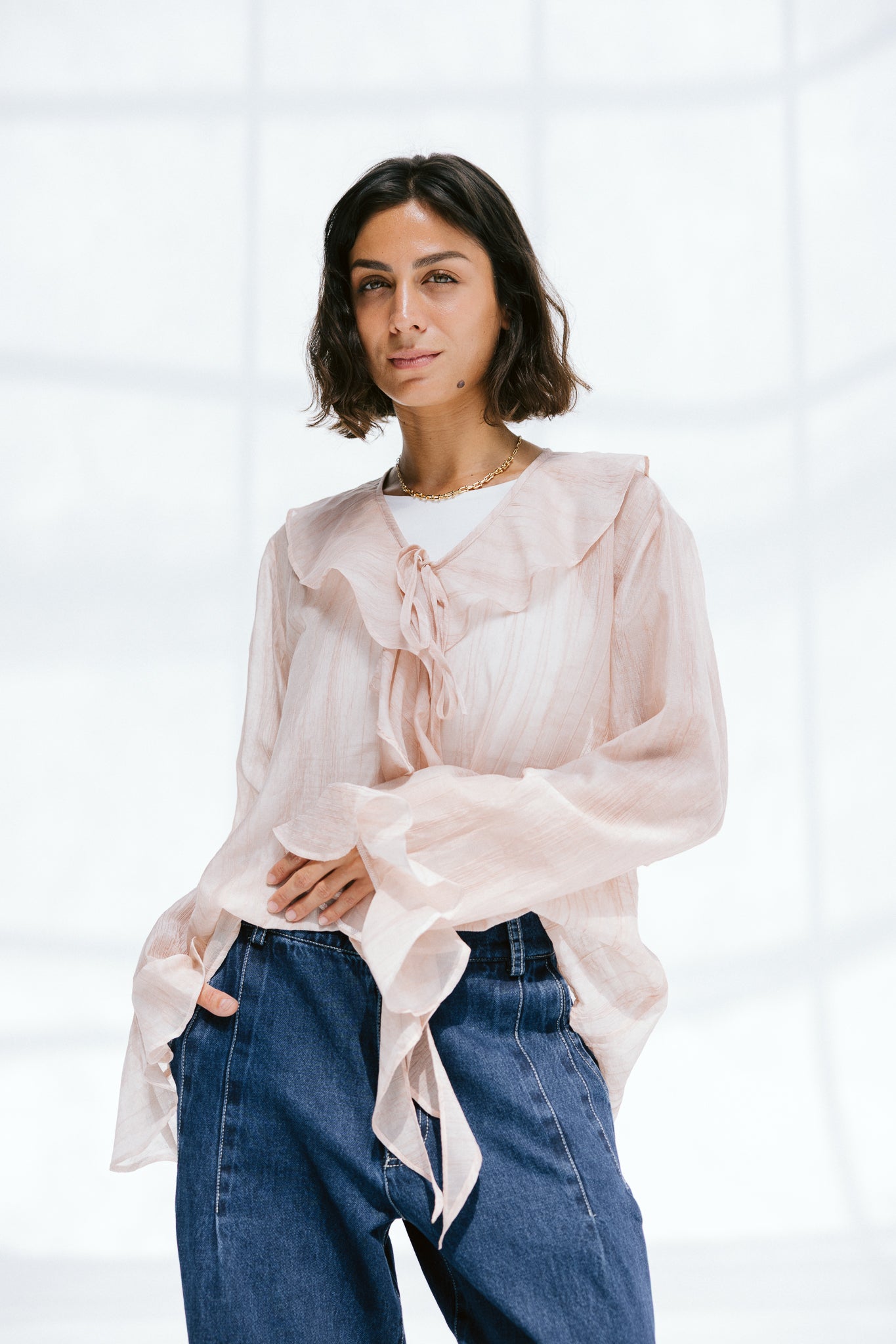 Soft Escape Blouse In Petal