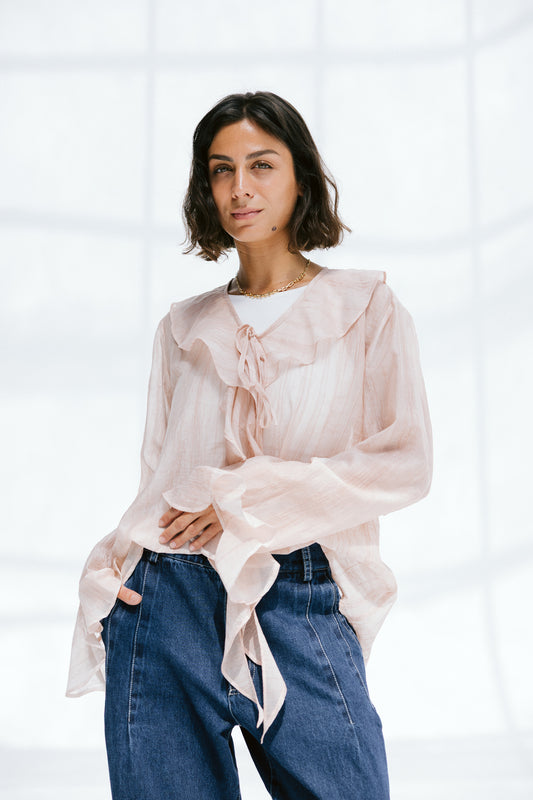Soft Escape Blouse In Petal